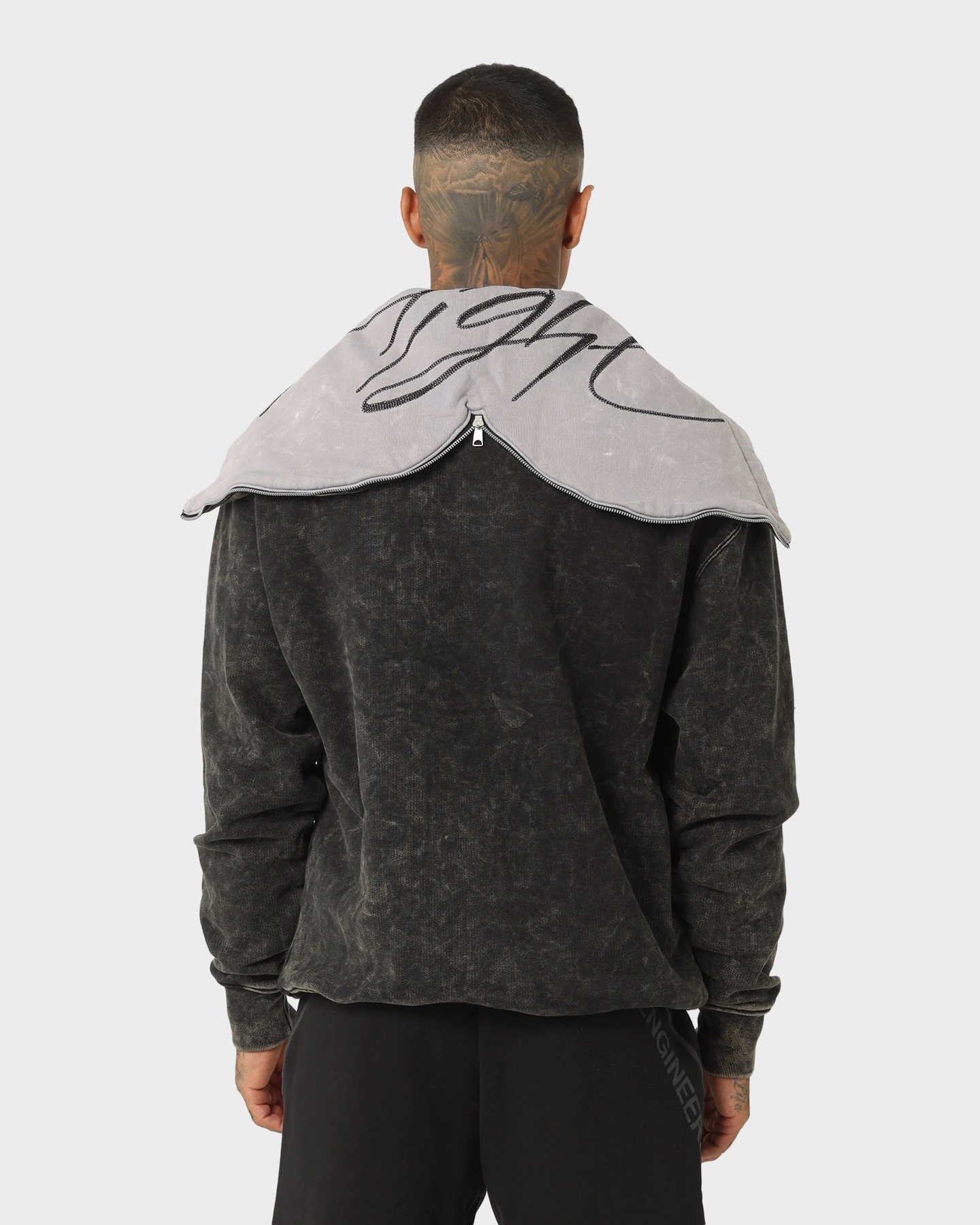 Jordan Flight Heritage Fleece Pullover Hoodie Black/Black/Cement Mark