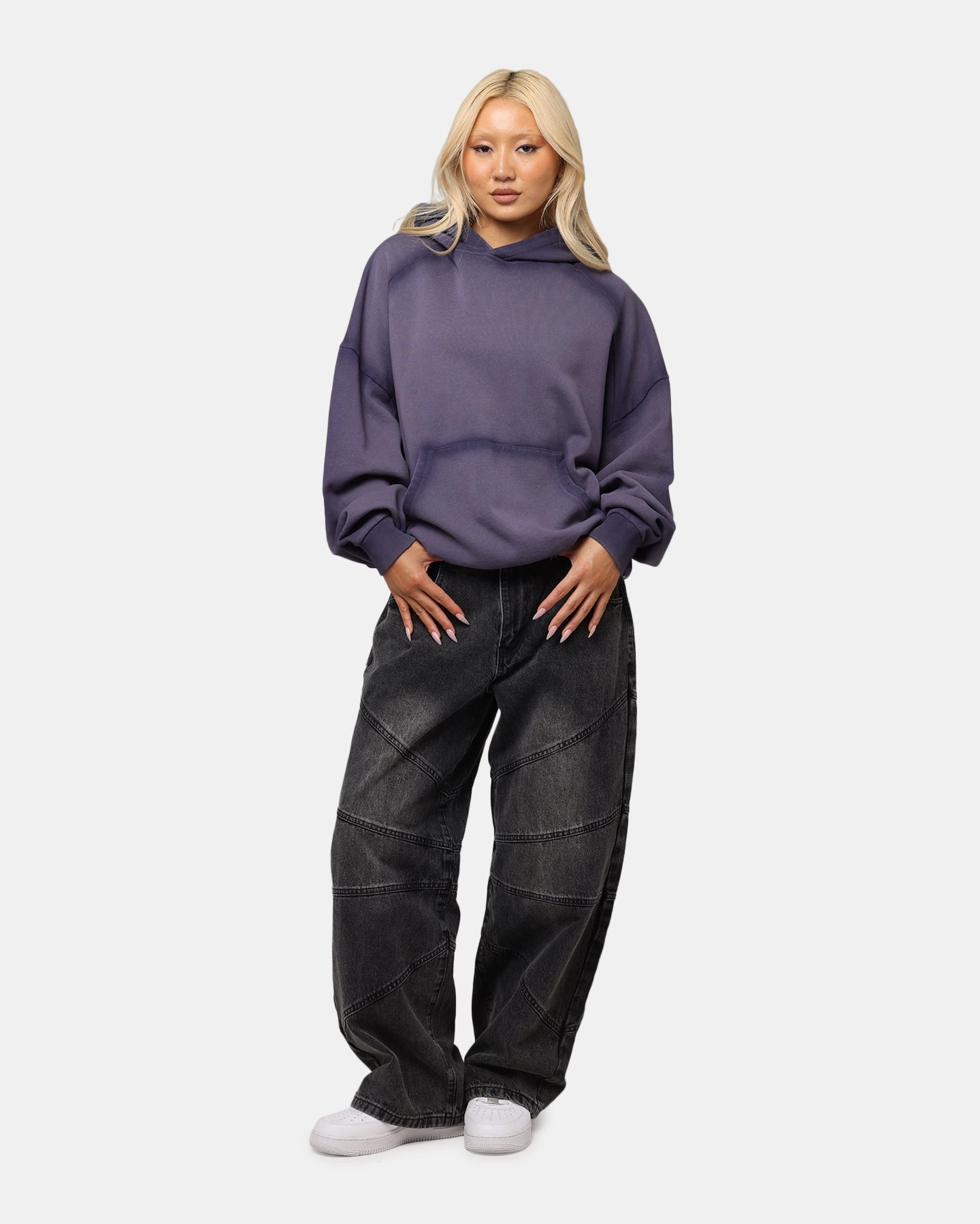 Saint Morta Contrast Wash Hoodie Purple Weekend Vibe