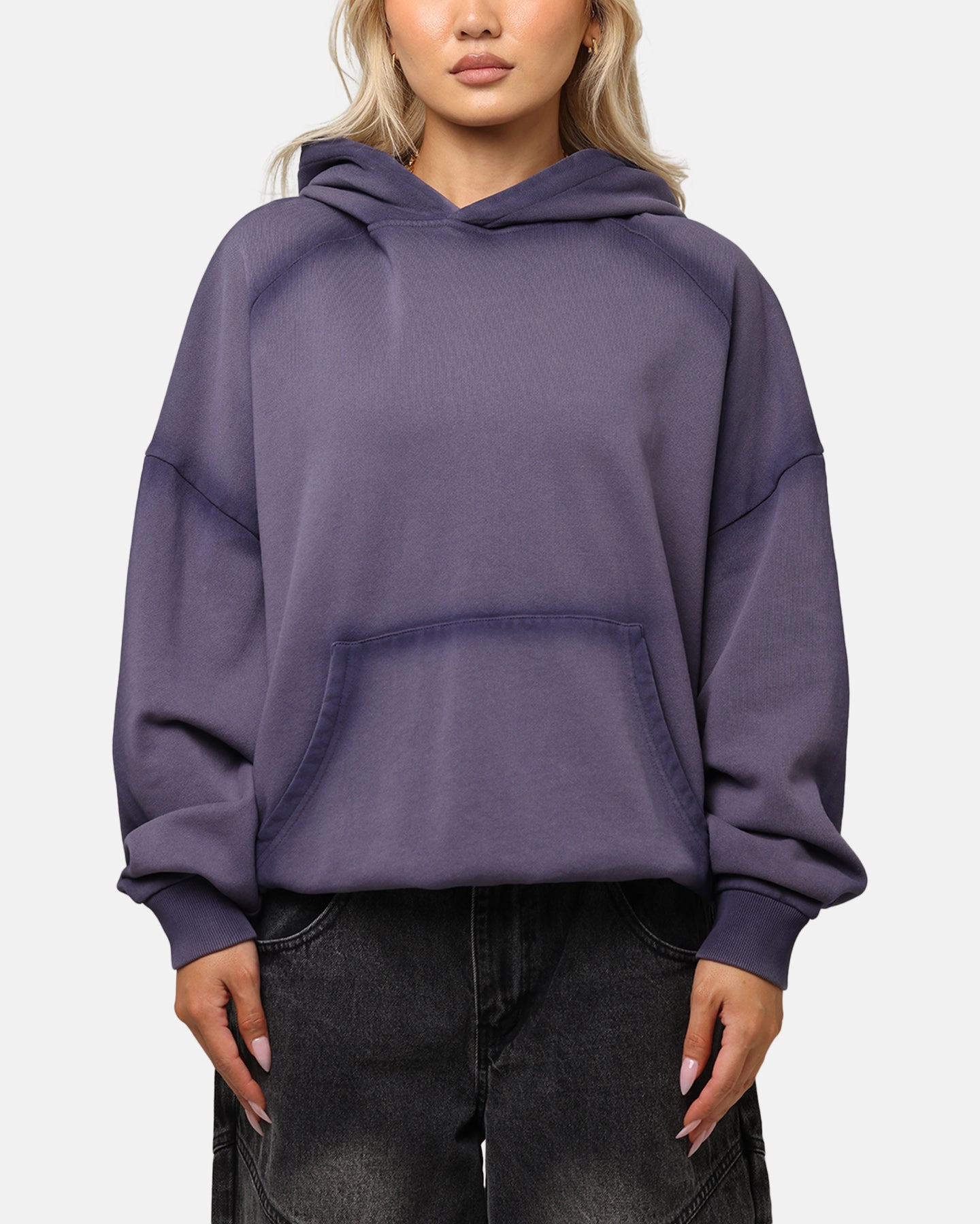 Anti Slip Collar Performance Ready Saint Morta Contrast Wash Hoodie Purple