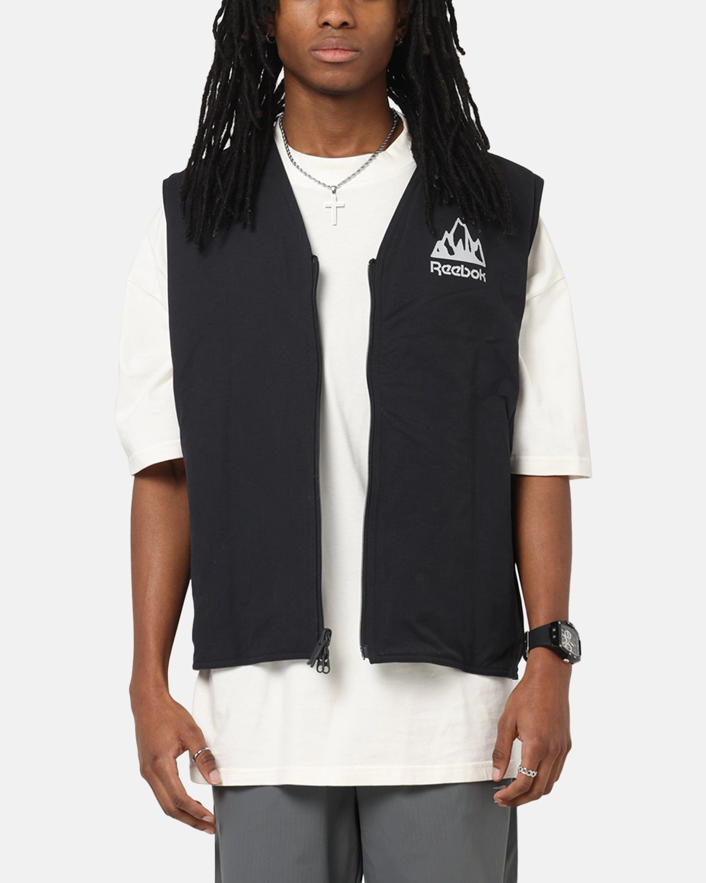 Reebok X Market Reversible Vest Black/Silver Casual Outdoor Wear