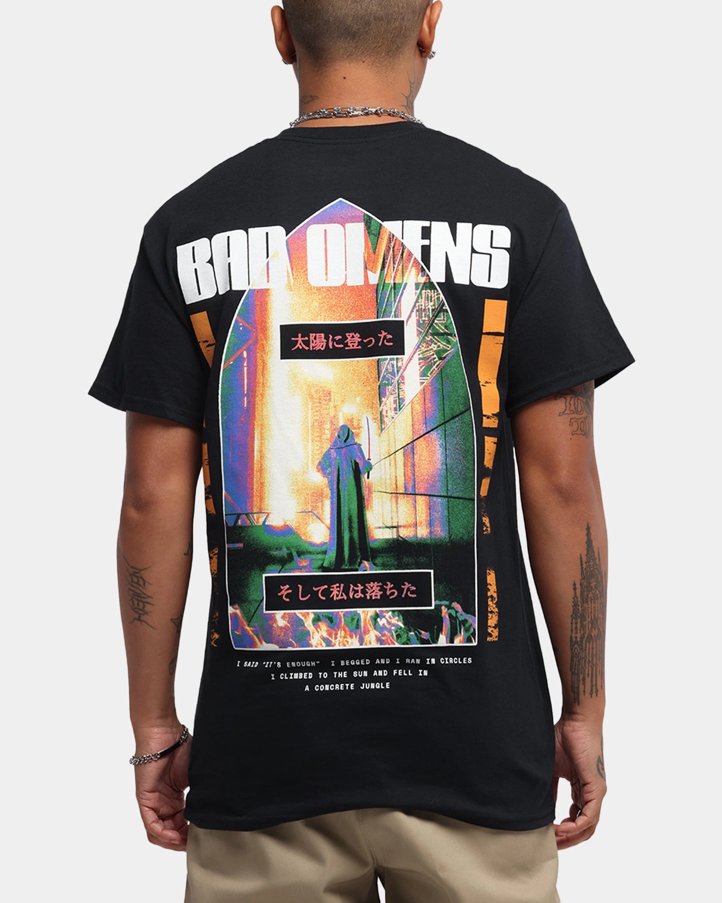Bad Omens Concrete Jungle T-Shirt Black Comfy Layer Reinforced Shoulder Seams