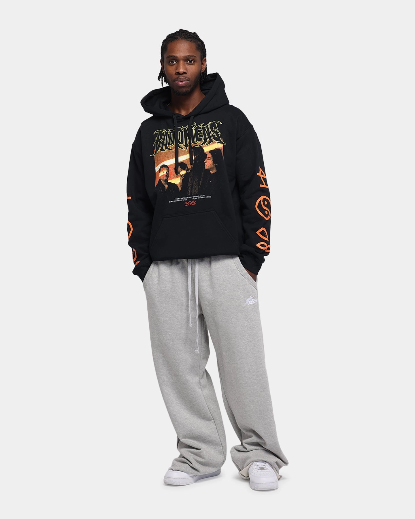 Light and Cozy ethical Bad Omens Fire Starting Hoodie Pepper
