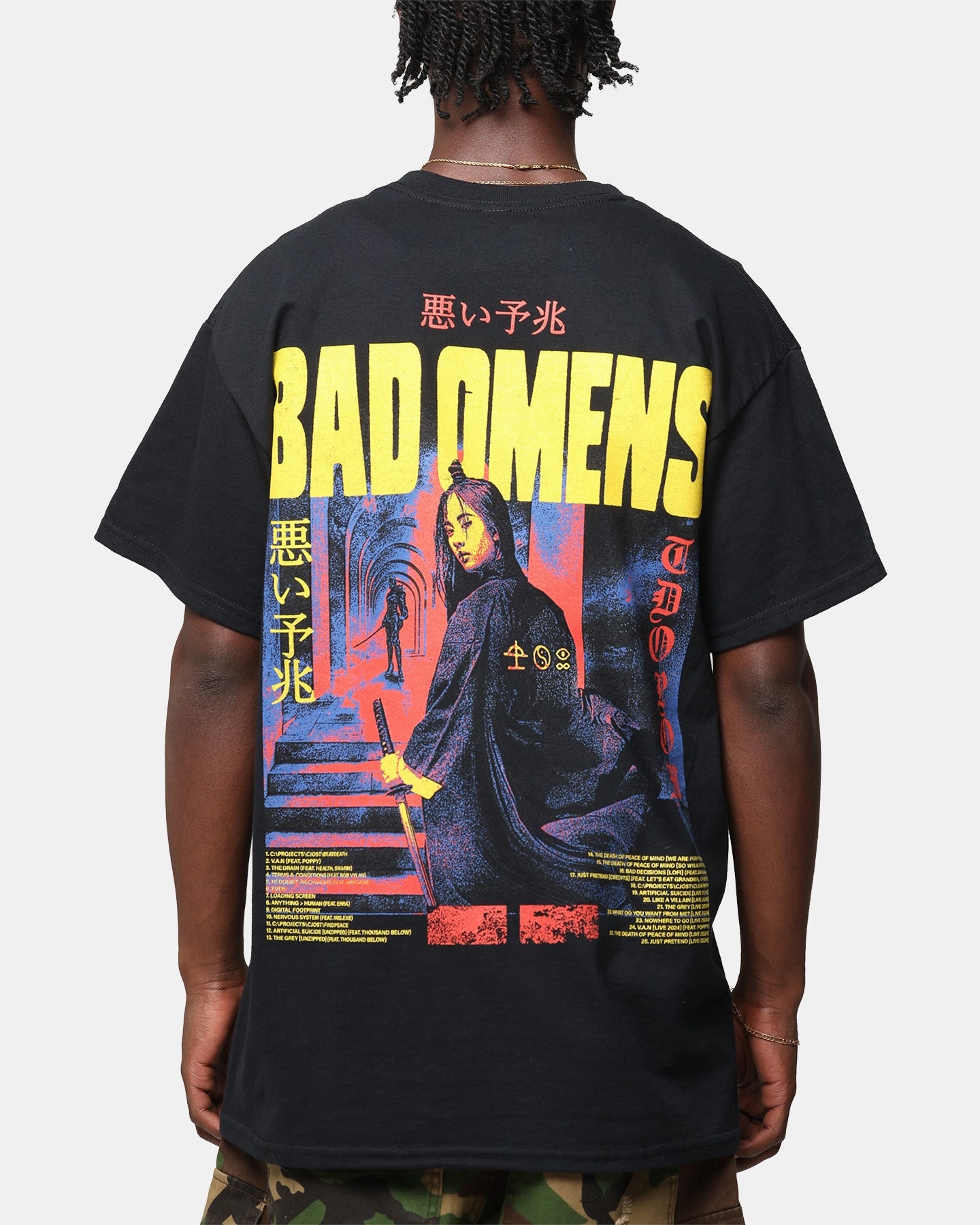 Casual Vibes SkinFriendlyFibers Bad Omens Samurai Girl T-Shirt Black
