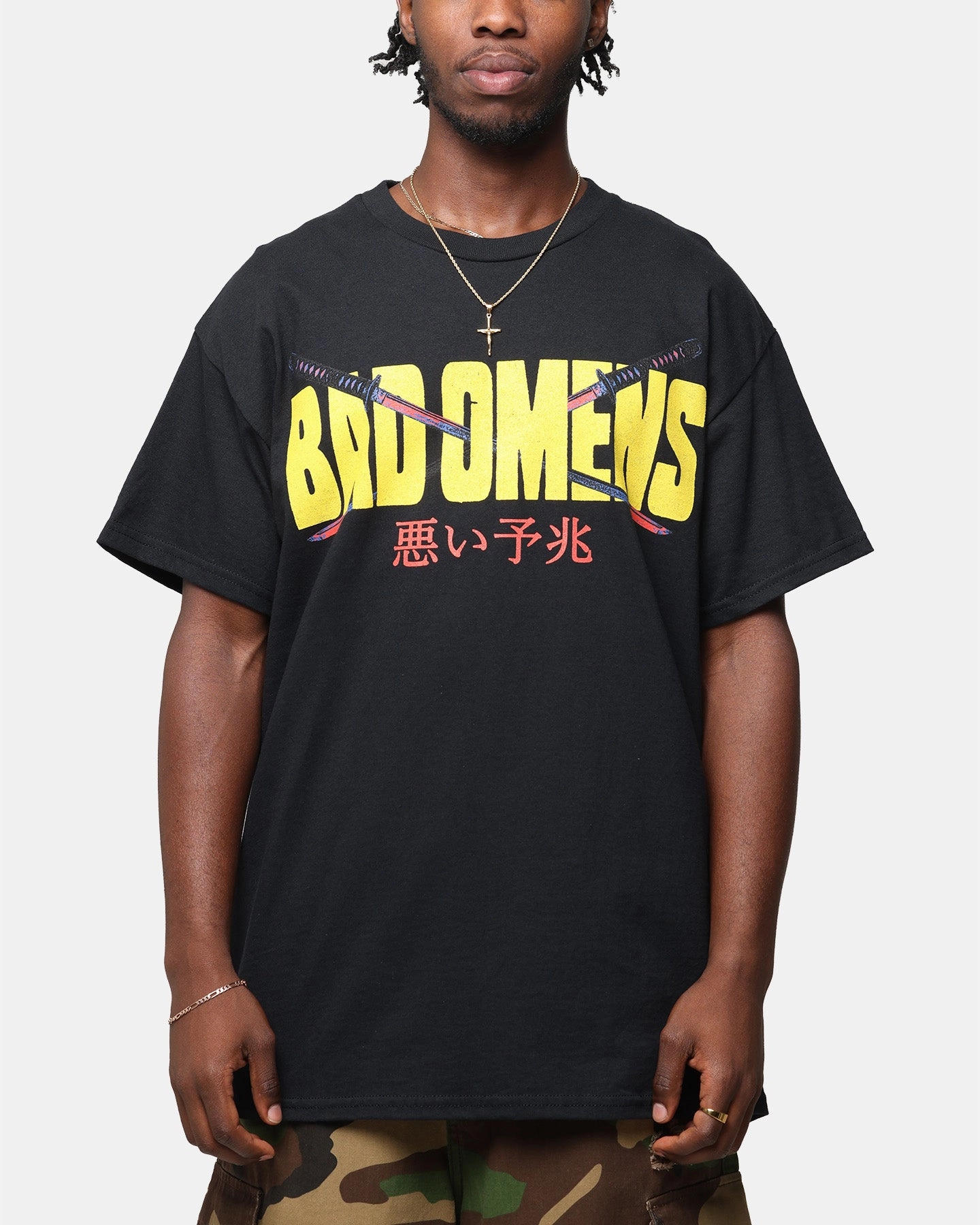 Trendy Design Bad Omens Samurai Girl T-Shirt Black