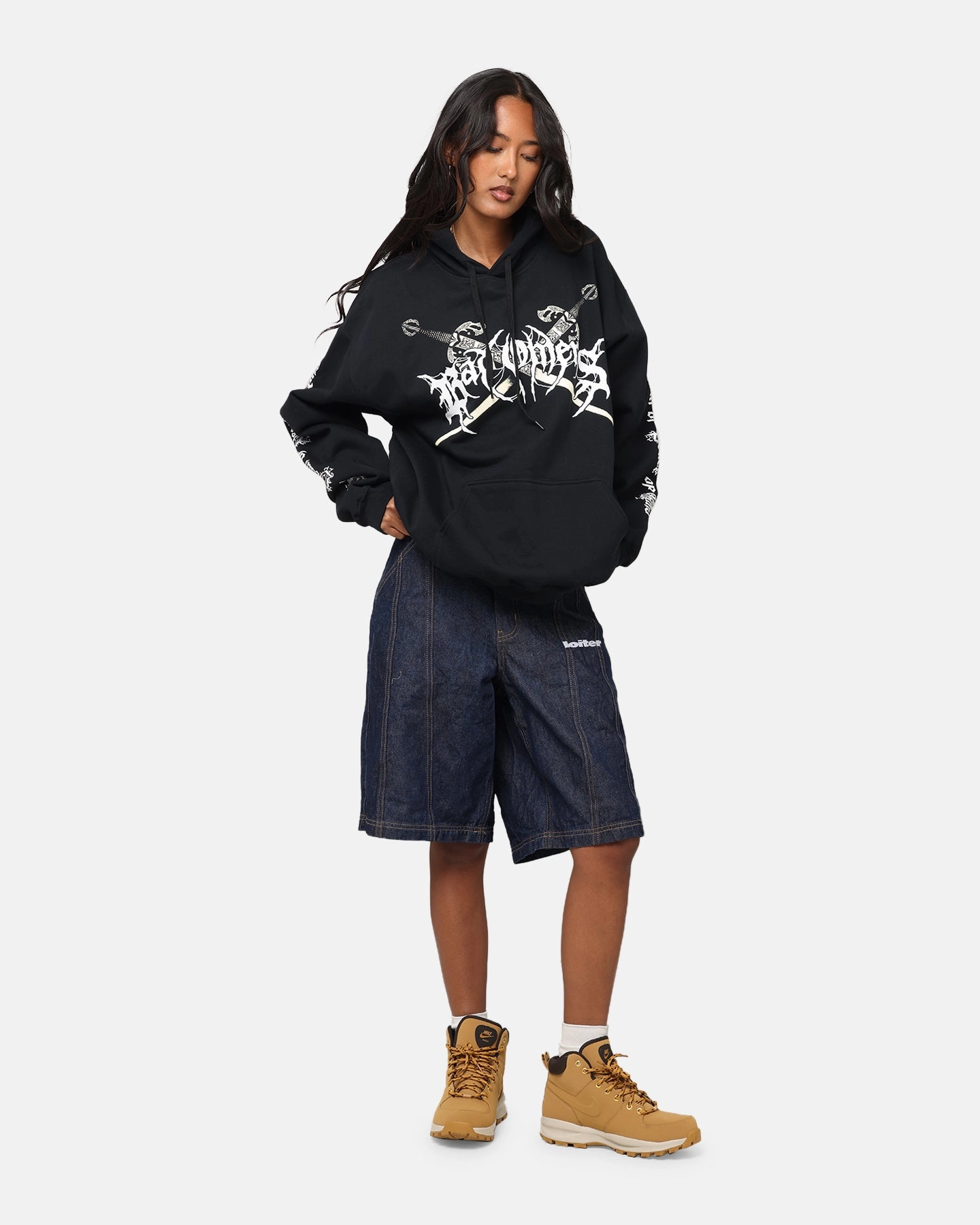 Easy Movement Bad Omens Skull Grave Hoodie Black