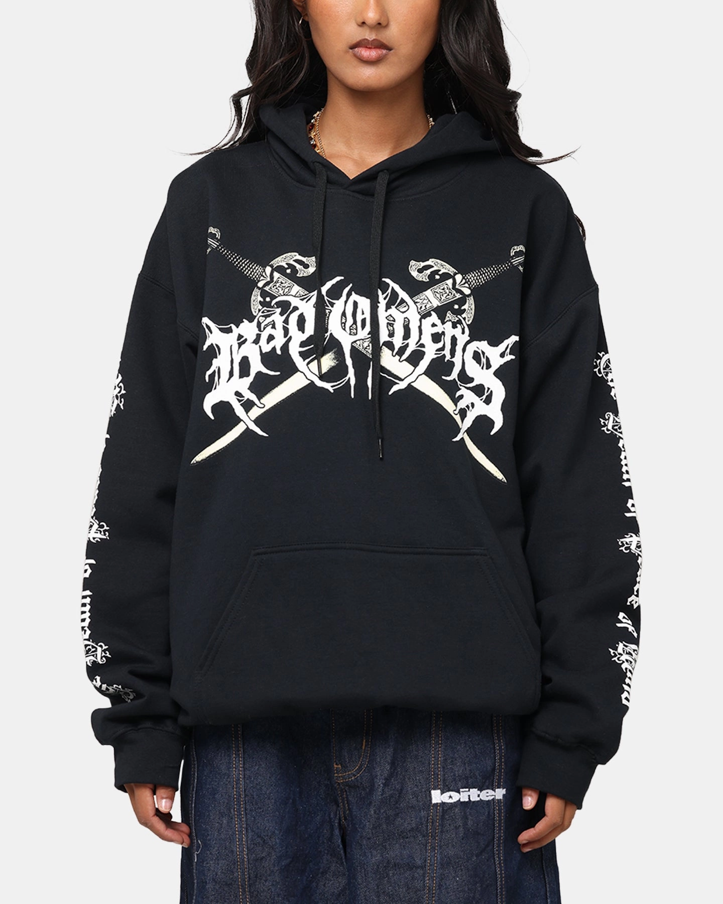 Bad Omens Skull Grave Hoodie Black Waterproof Fabric