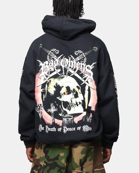 budget-friendly suitable for community activities Bad Omens Skull Grave Hoodie Black