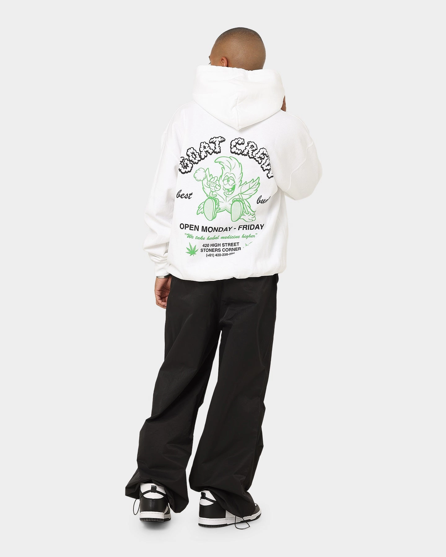 Goat Crew Best Buds Hoodie White Easy Care WaterResistant Shell