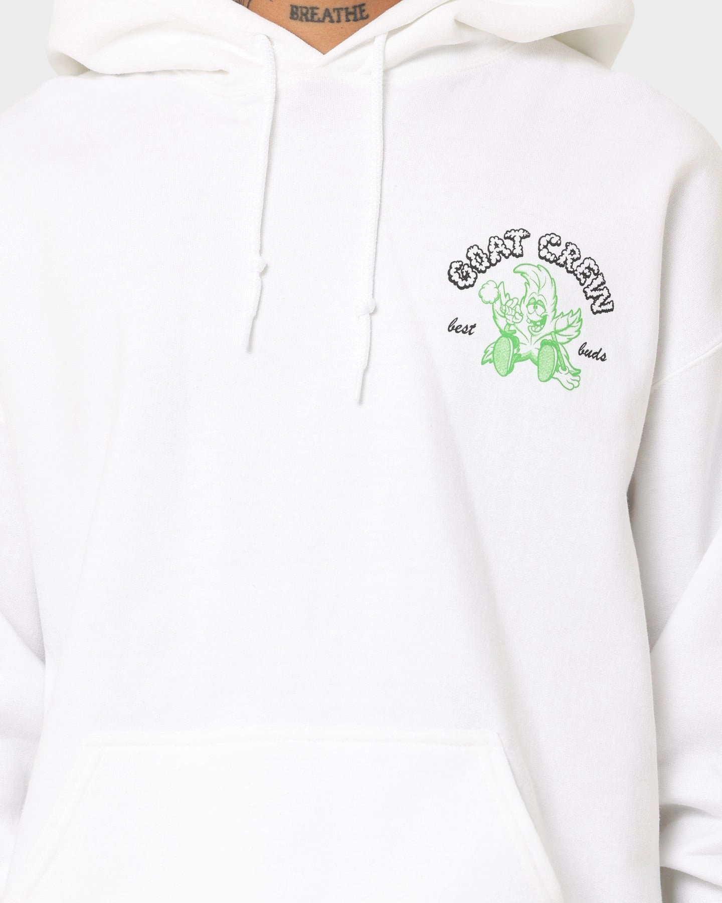 Goat Crew Best Buds Hoodie White Red Winter Outer Layer
