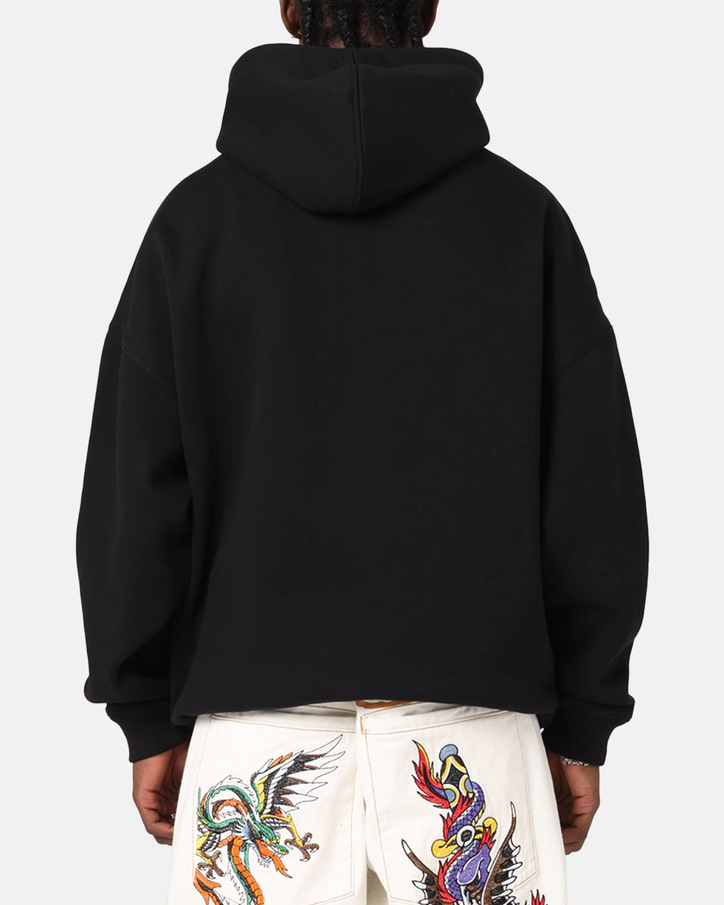 Ribbed Trim TemperatureRegulating Fabric Ed Hardy Tiger Wrath Hoodie Black