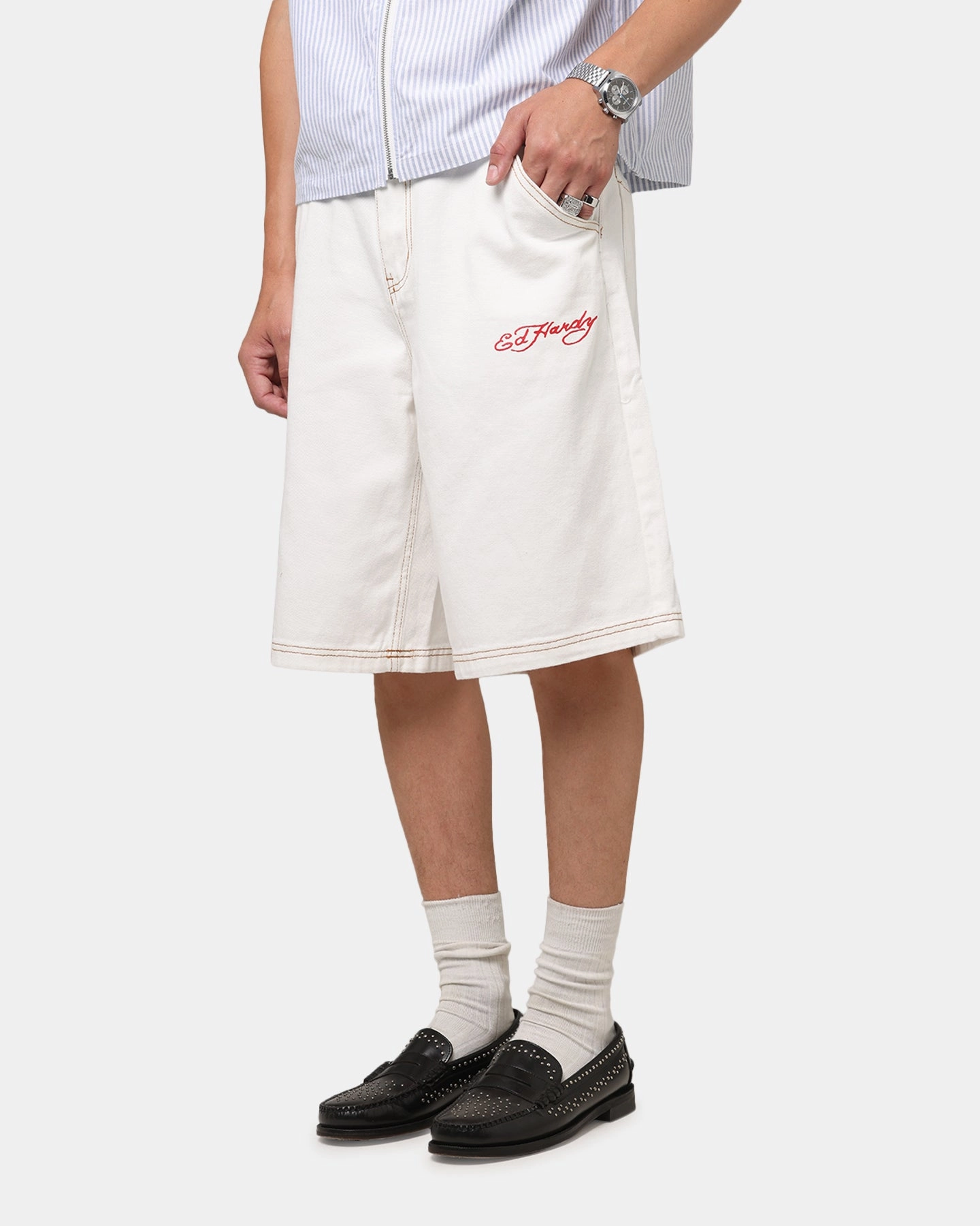 Playful Style Gloves Ed Hardy Tiger Jorts Off White
