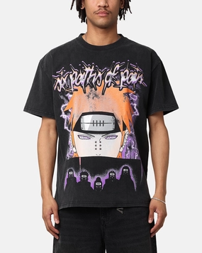 Stretchable Armholes Buttery Soft Fabric Goat Crew X Naruto Six Paths Of Pain Heavy T-Shirt Vintage Black