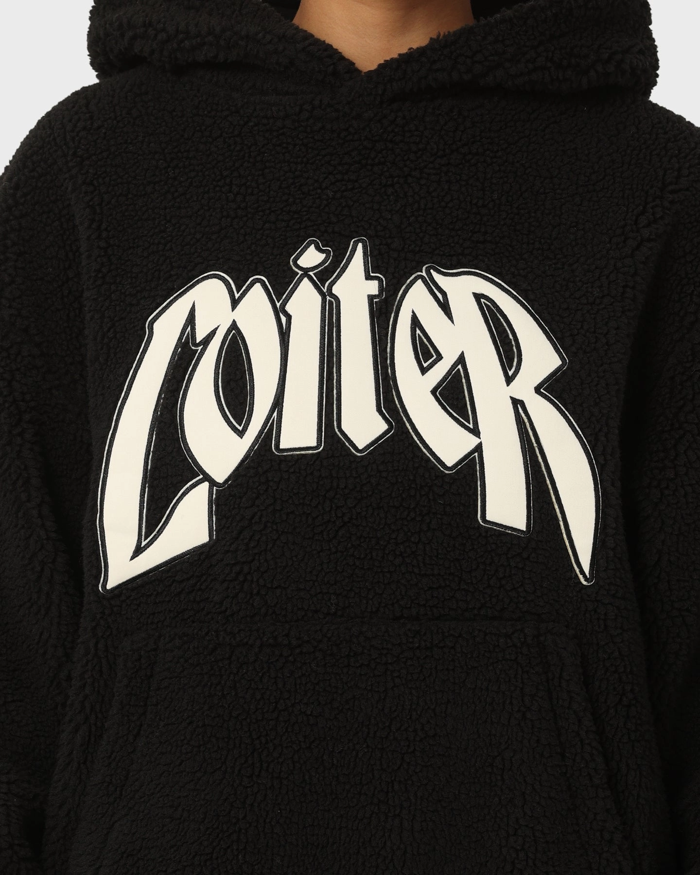 suitable for outdoor adventures Future Loiter Sherpa Hoodie Black