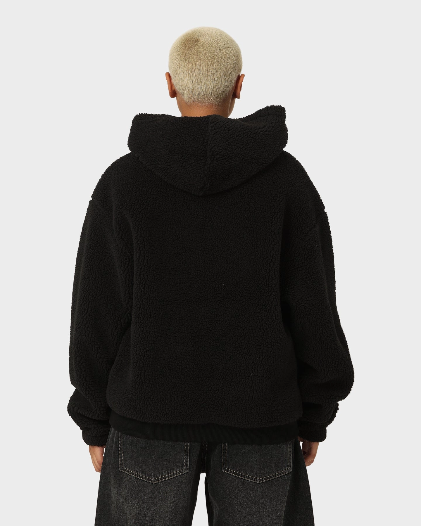 popular in America Loiter Sherpa Hoodie Black