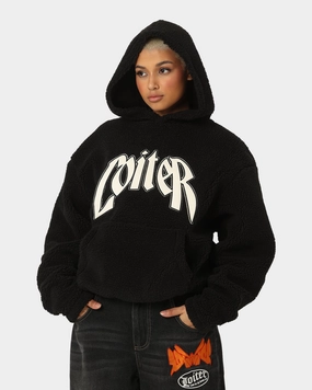 Loiter Sherpa Hoodie Black suitable for sports games
