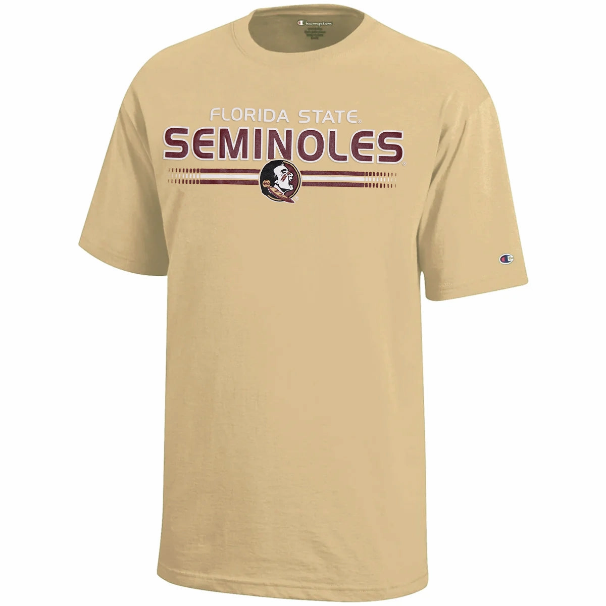 Adult Wear Stylish and Easygoing Champion Youth Florida State Seminoles/Seminole Logo Short Sleeve T-shirt - Vegas Gold