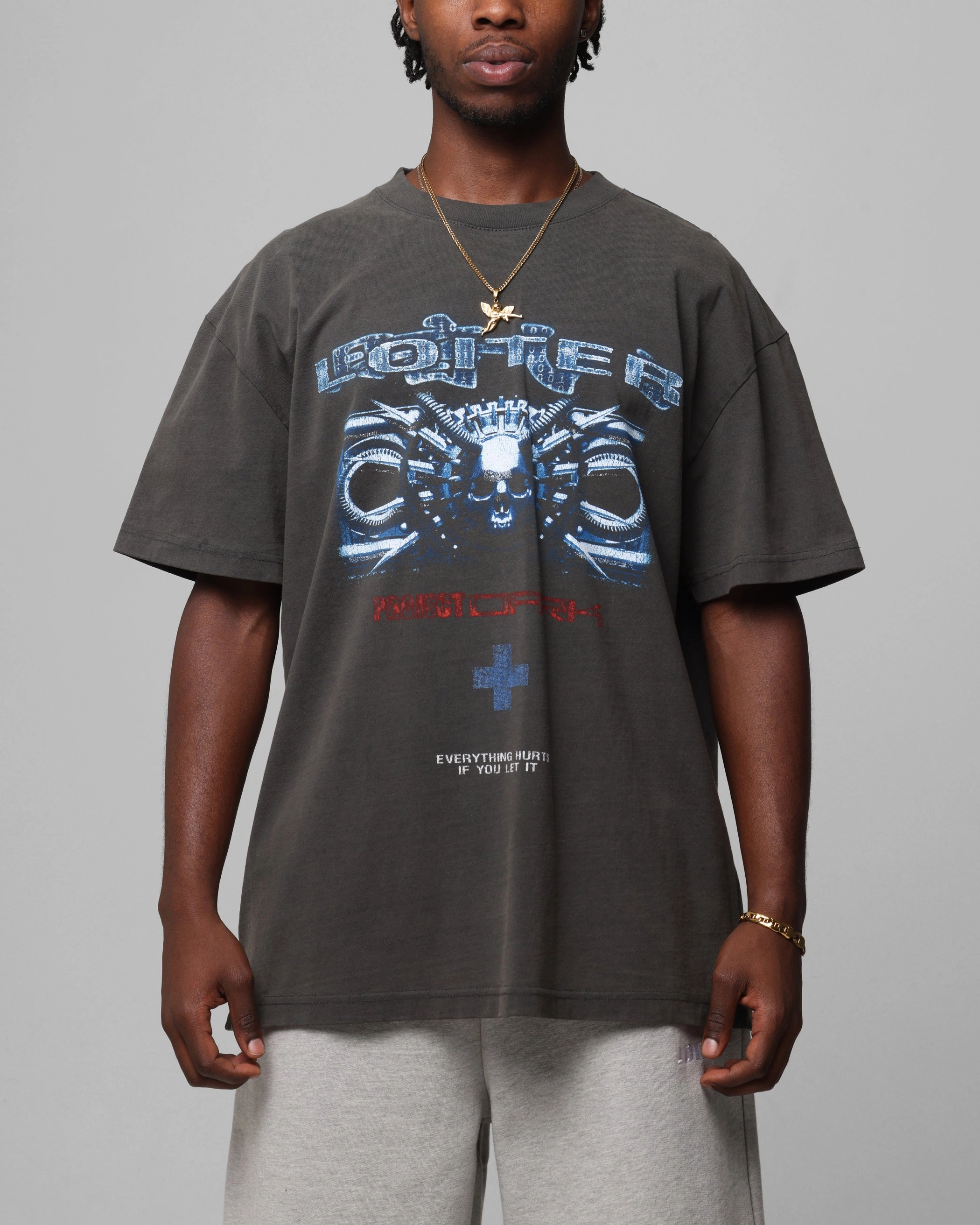 Loiter Void Vintage T-Shirt Black Wash NonRestrictive Cut