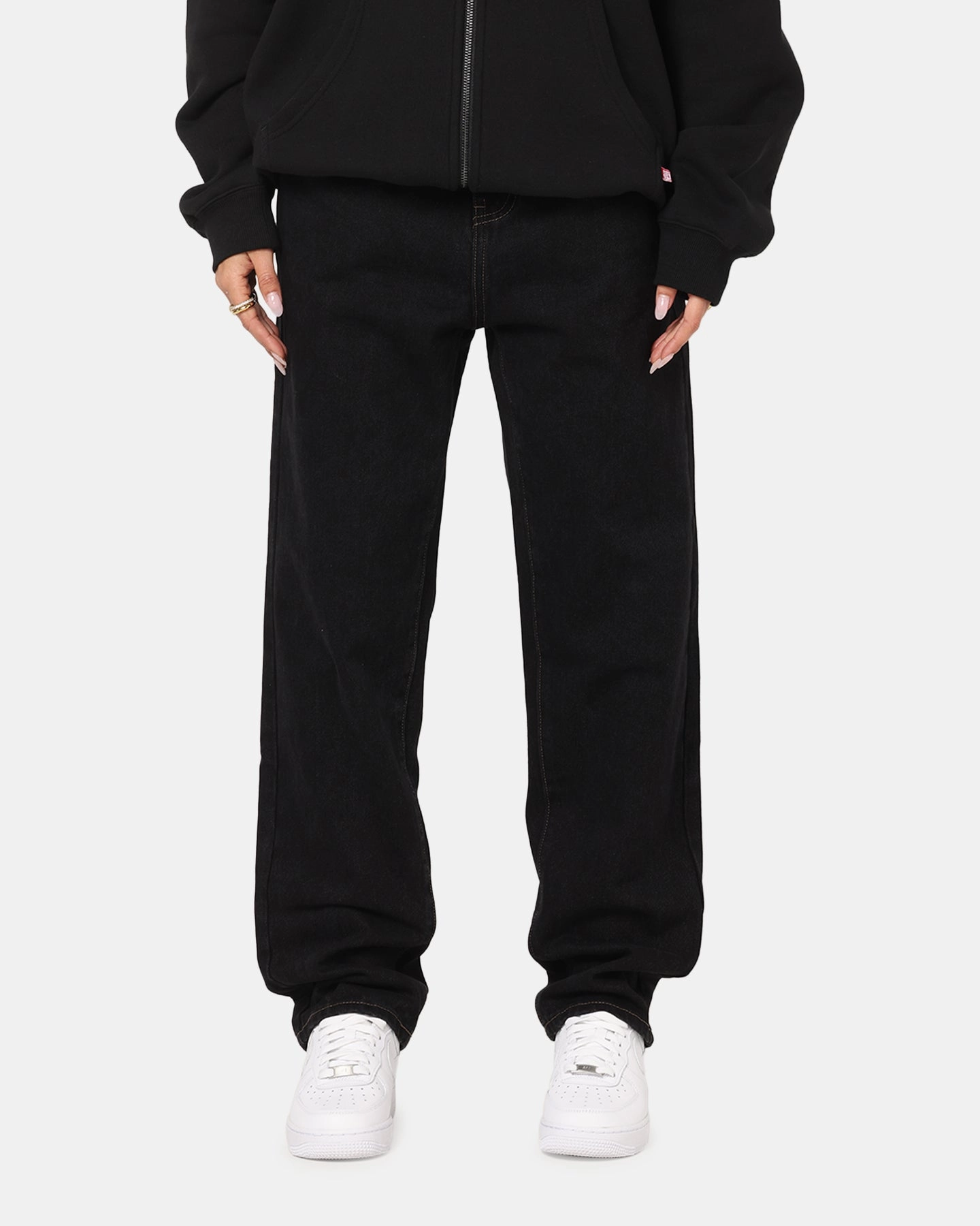 S Double Denim Standard Jeans Black Rinse Layer Ready Daily Driven