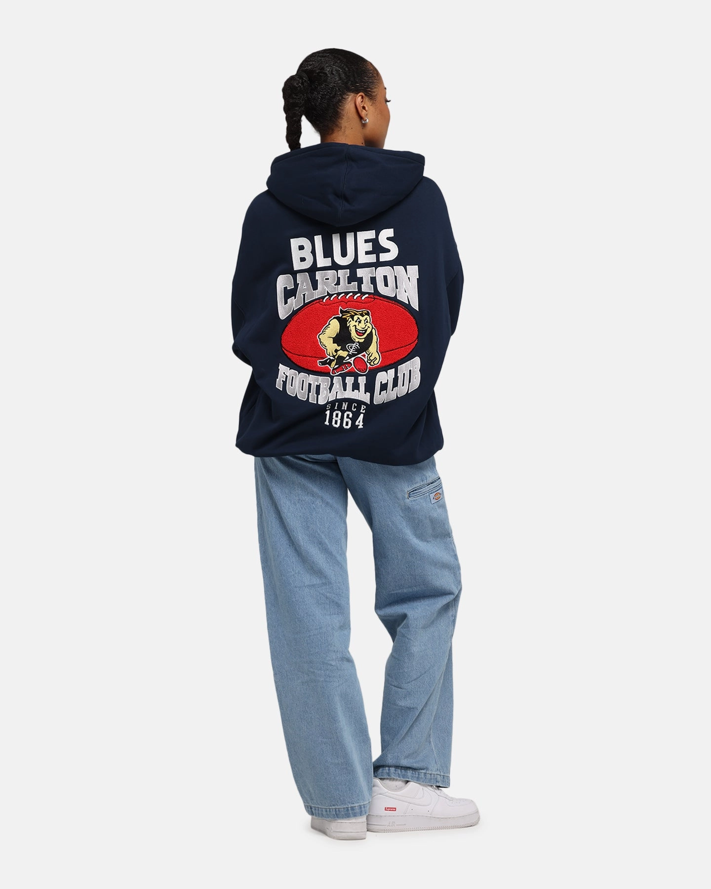 Practical Layer Mitchell & Ness Carlton Blues Team Hoodie Navy