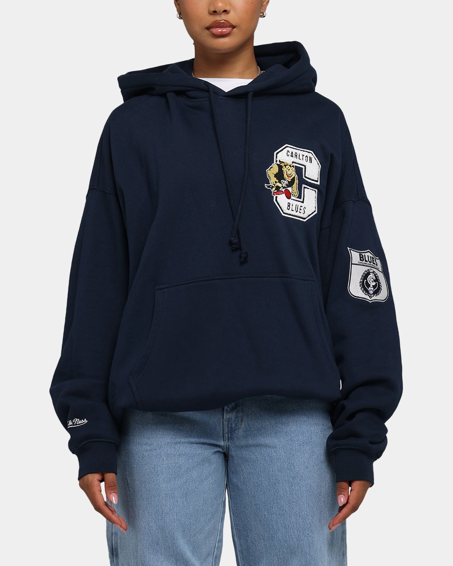Mitchell & Ness Carlton Blues Team Hoodie Navy leggings Everyday Jacket