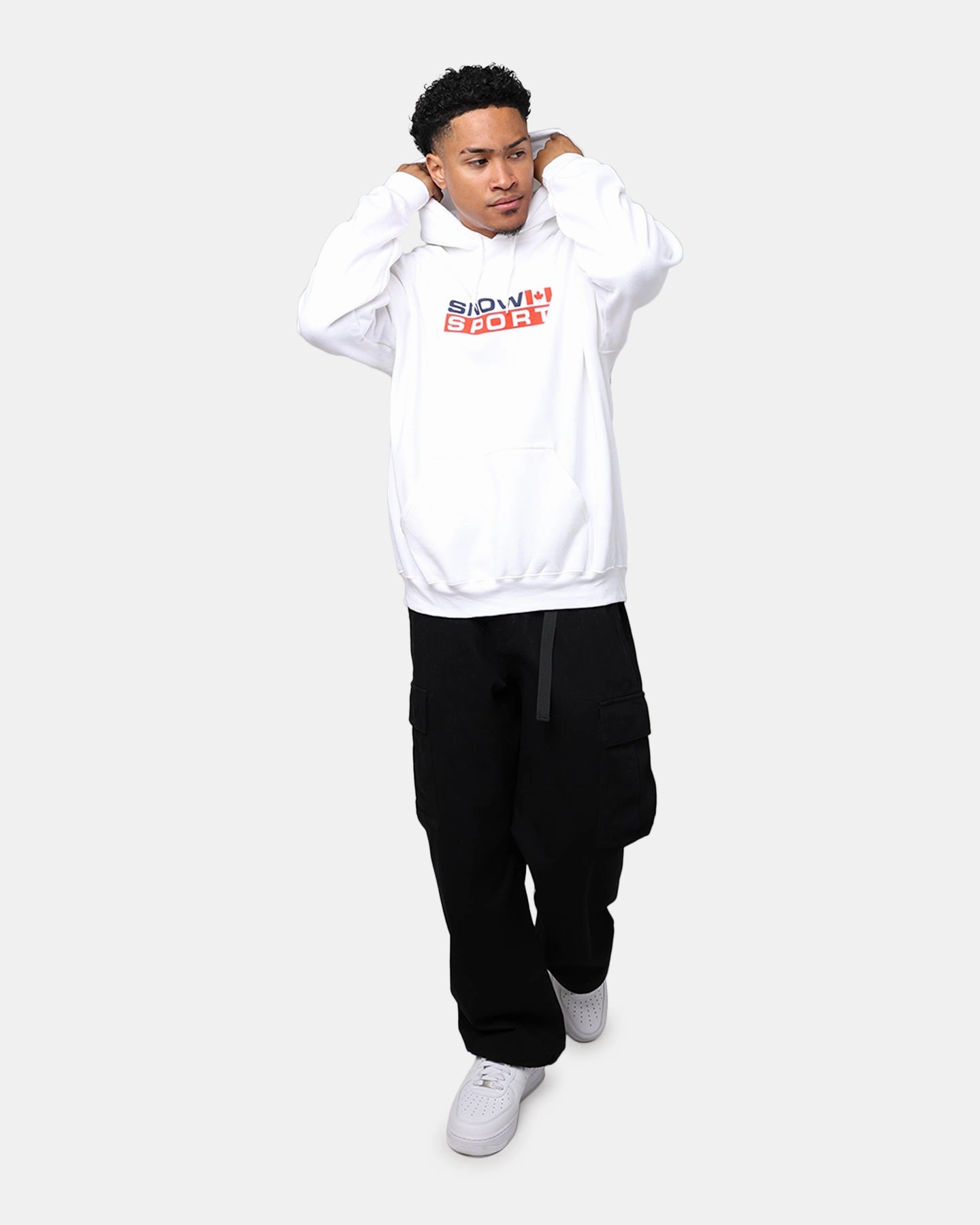 Listen American Thrift Snow Sport Hoodie White