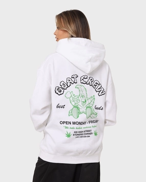 Ergonomic Cut Goat Crew Best Buds Hoodie White