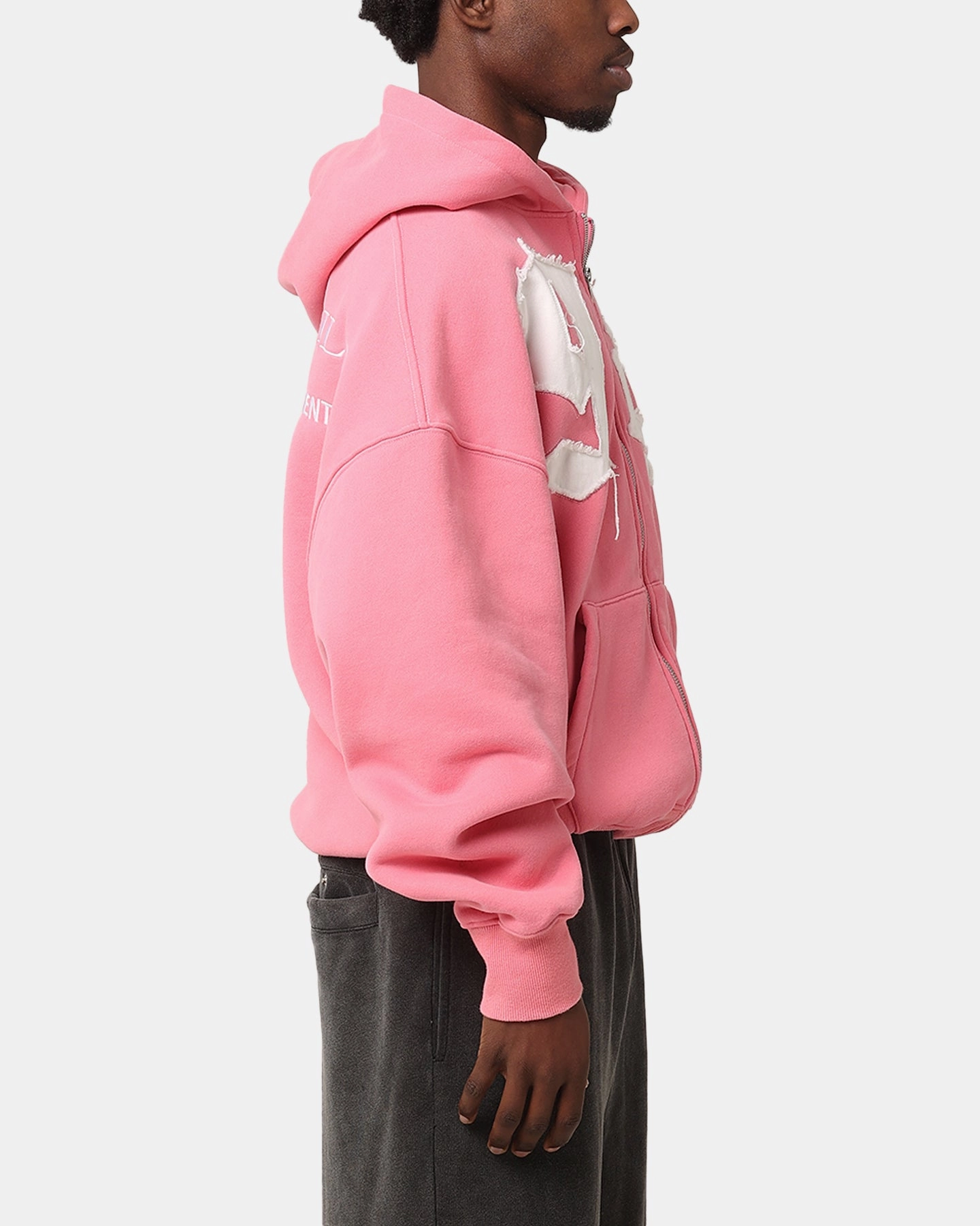 Bonded Zippers Loiter Star Child Zip Hoodie Pink