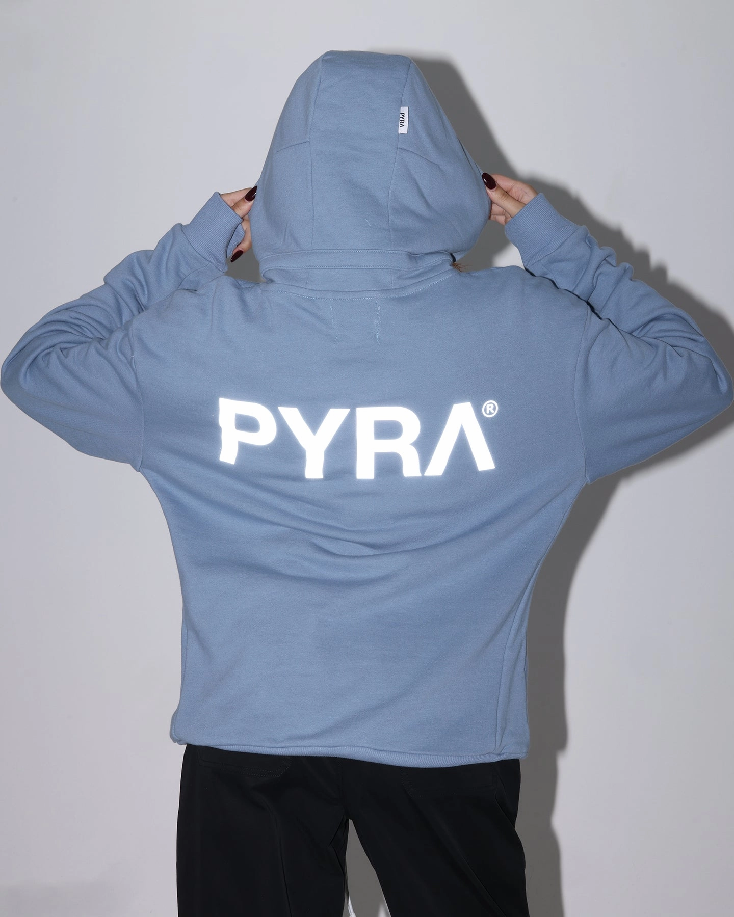 PYRA Flame Hood Dusty Blue Compact Storage