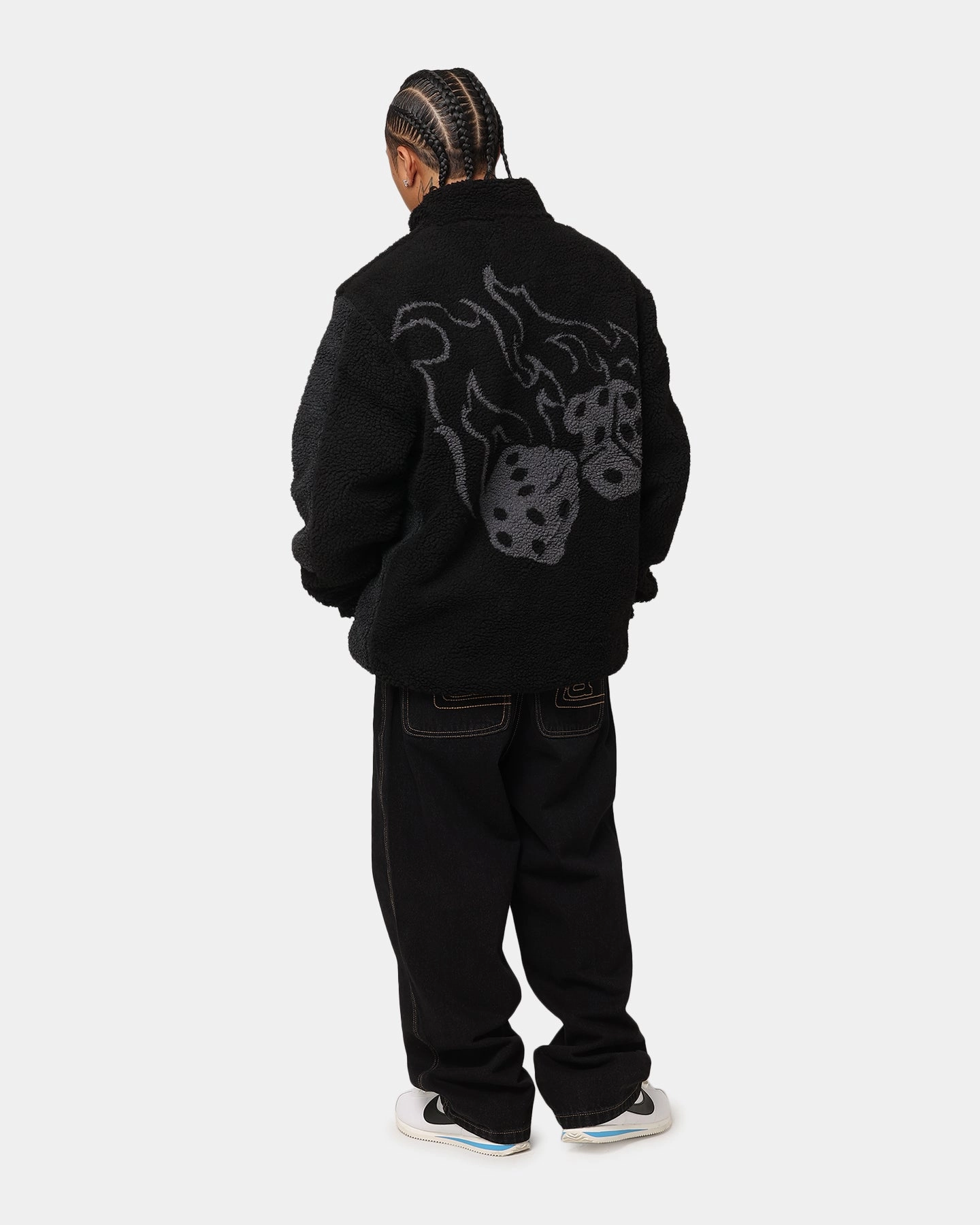 hunters Fall Friendly X-Large Fire Dice Reversible Sherpa Jacket Black