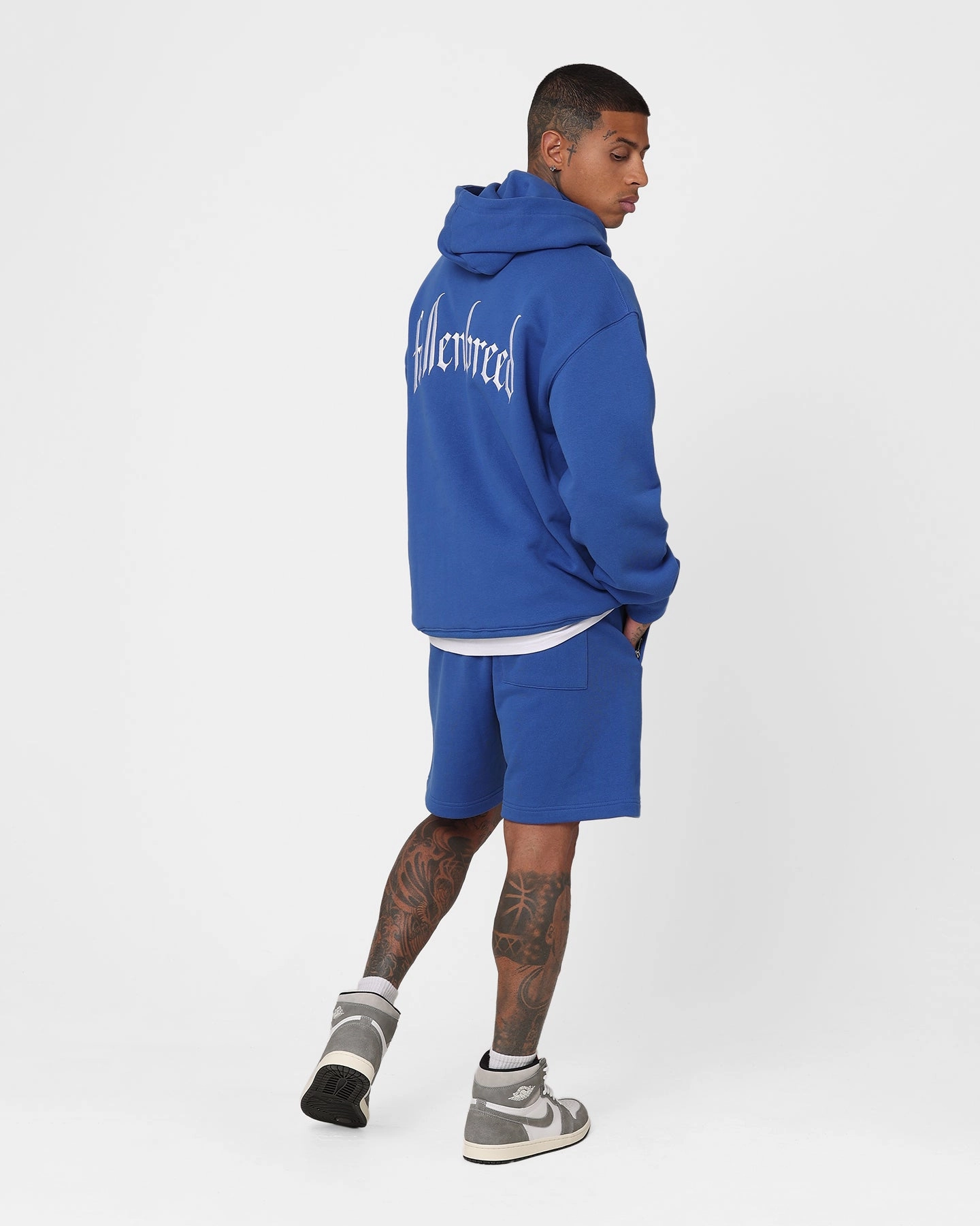 AdjustableHood Fallen Breed Signature Logo Hoodie Sapphire Blue