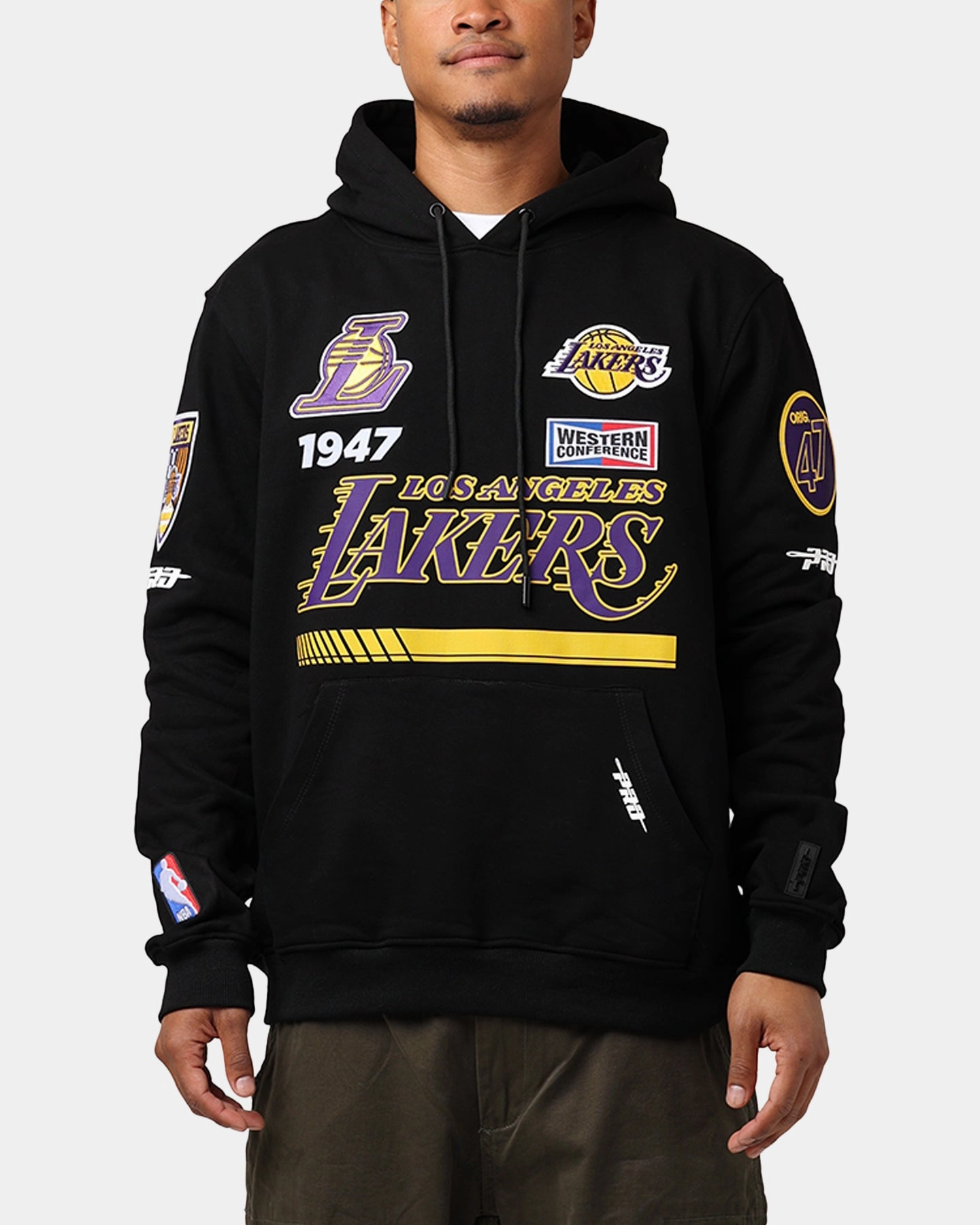 Pro Standard Los Angeles Lakers Fast Lane Hoodie Black Reflective Safety Details