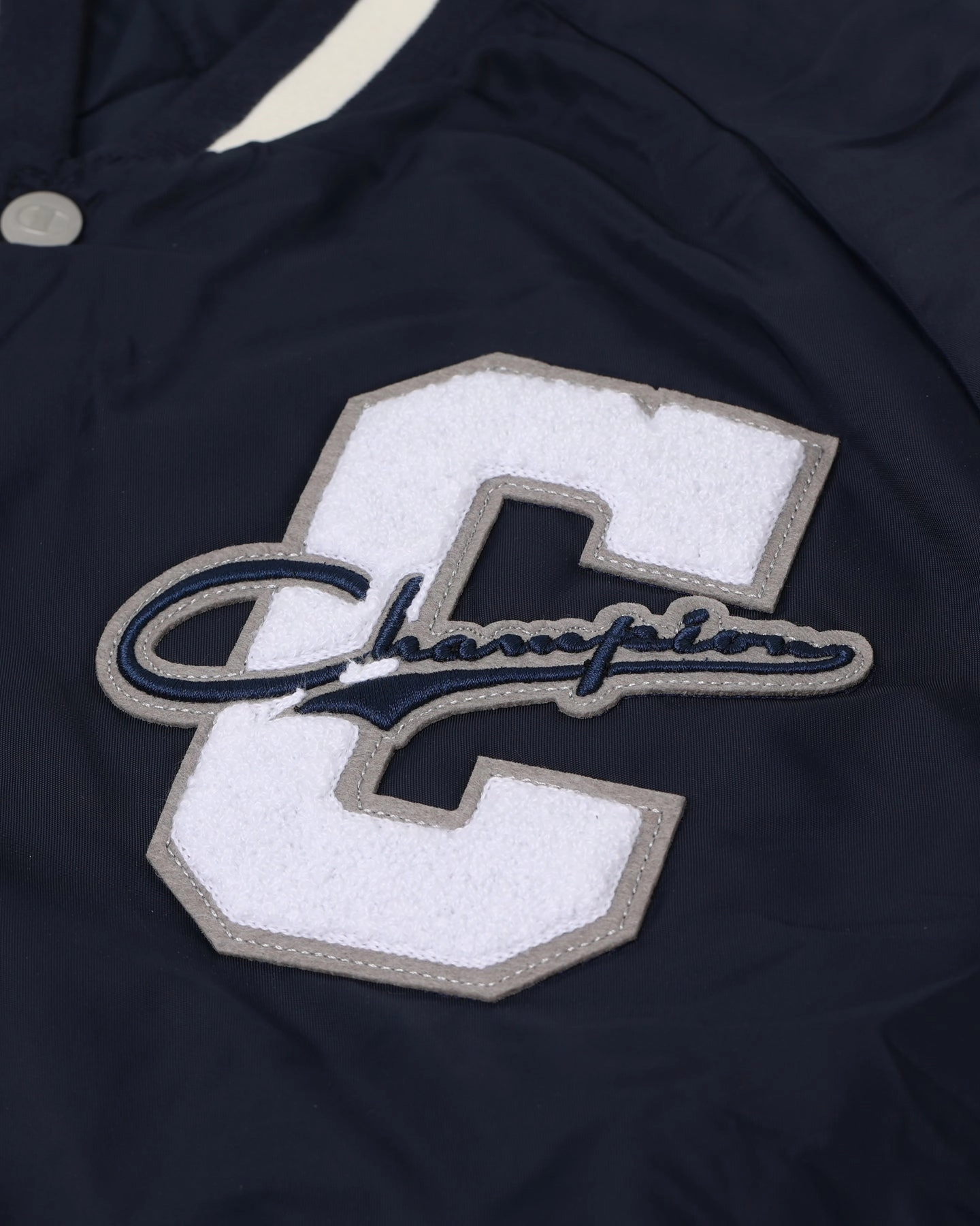 club Comfortable-fit Champion Collegiate Heritage Letterman Jacket Navy