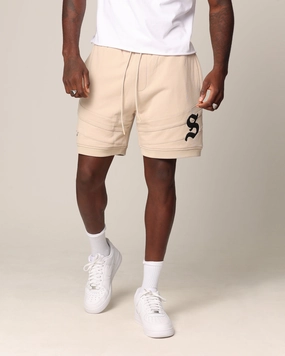 Soft Waist multiple pockets Saint Morta Homebase Fleece Shorts Stone