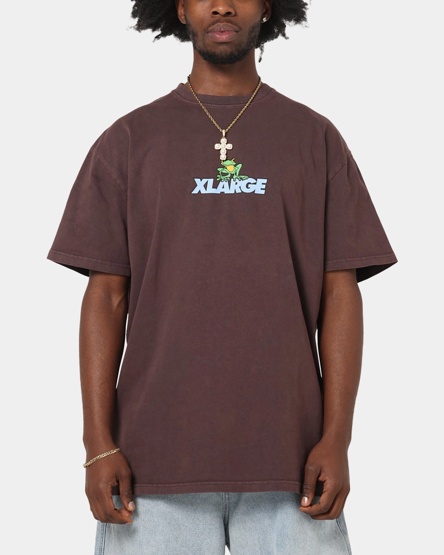 X-Large Frog T-Shirt Pigment Chocolate Thermal Regulating Layer Odor Resistant Treatment