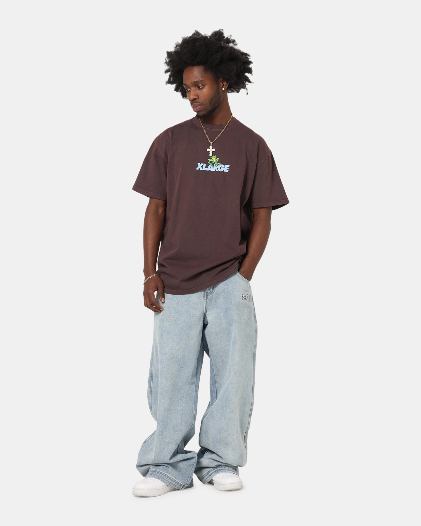 stain resistant coating X-Large Frog T-Shirt Pigment Chocolate
