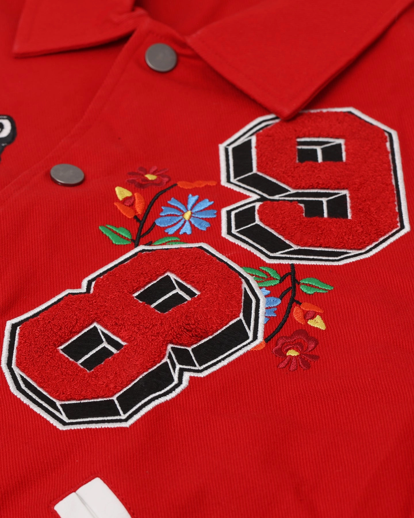 Loiter Flaws Varsity Jacket Red/Off White Spark