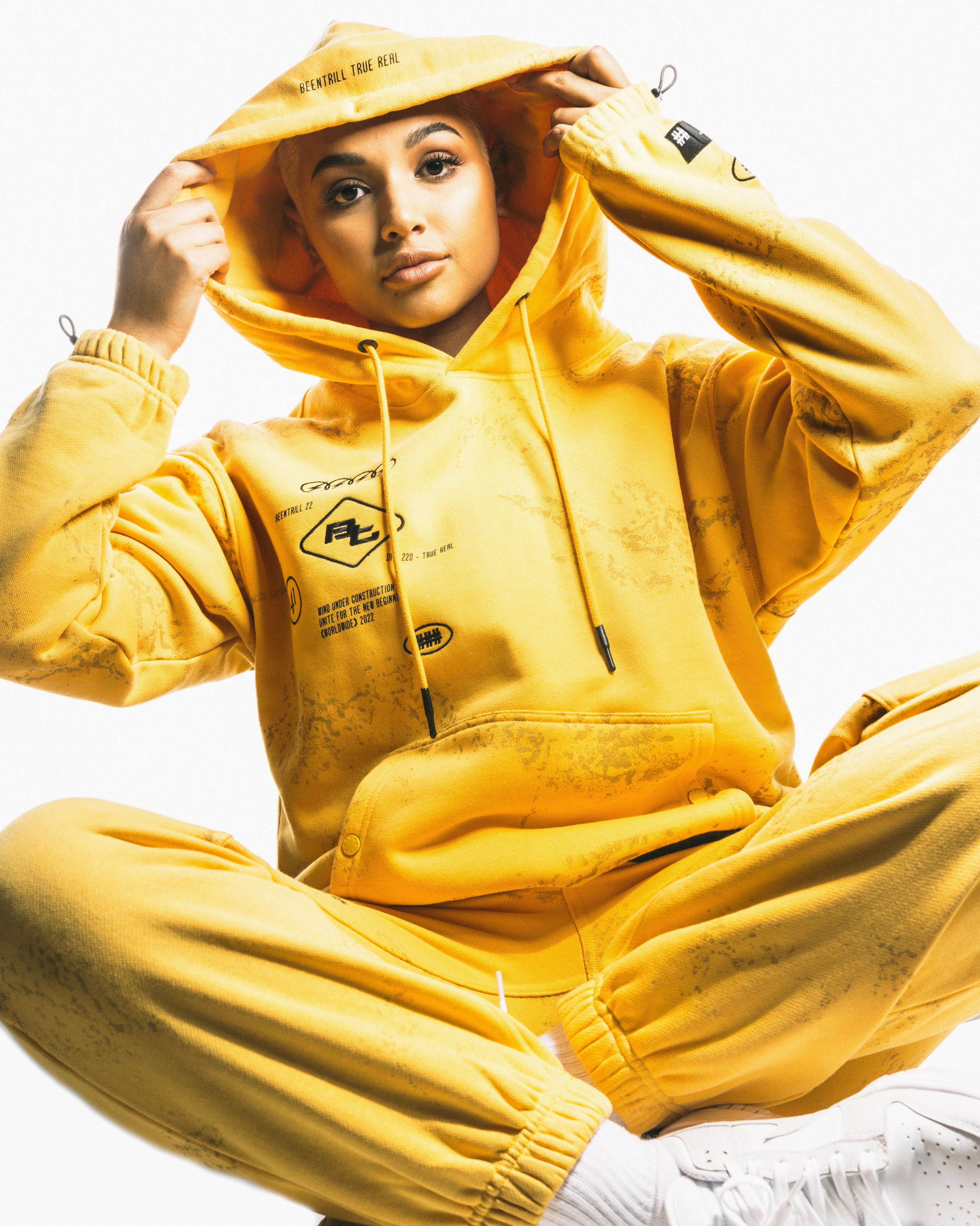 BEENTRILL Circuitry Hoodie Yellow Anti-pilling
