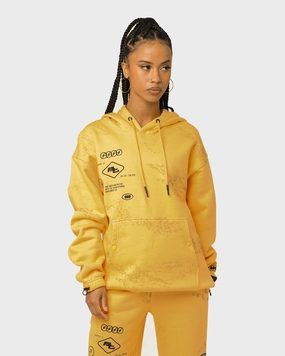 Stretch Fit Allow BEENTRILL Circuitry Hoodie Yellow