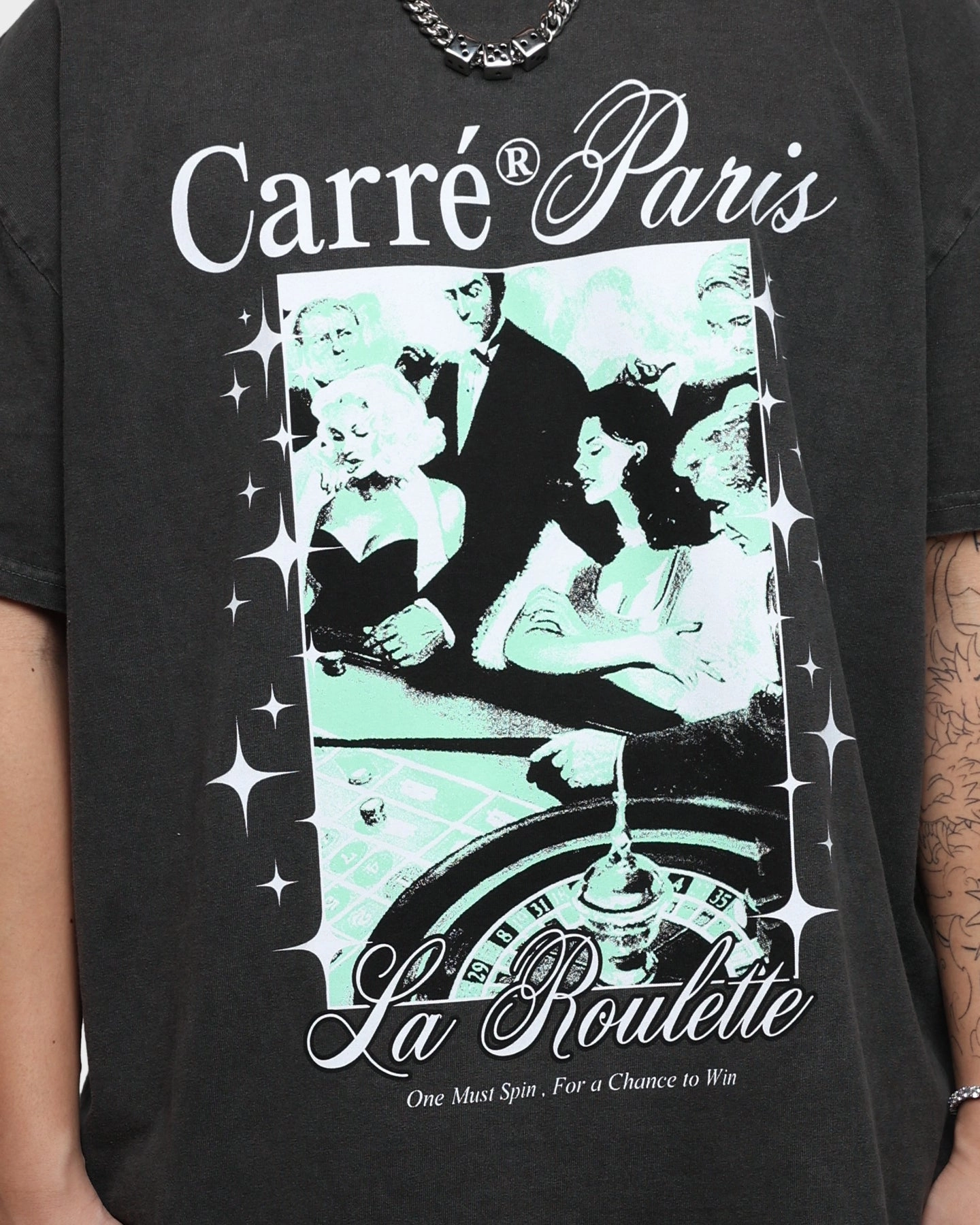 Multi Directional Stretch Carr?? Spin Vintage T-Shirt Black Wash