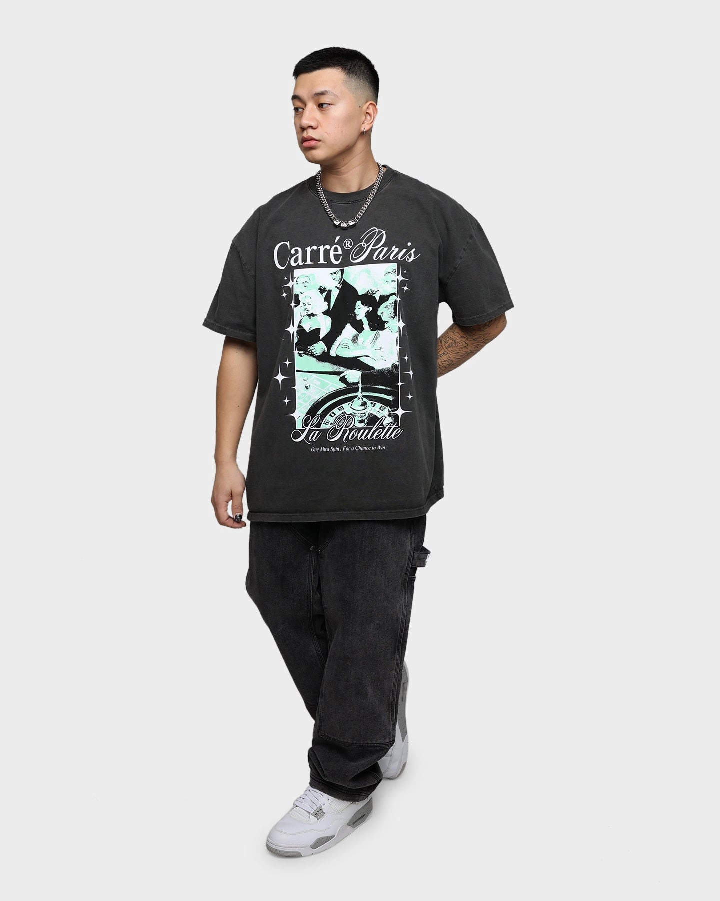 Carr?? Spin Vintage T-Shirt Black Wash Colorfast Dye Versatile Layering Piece