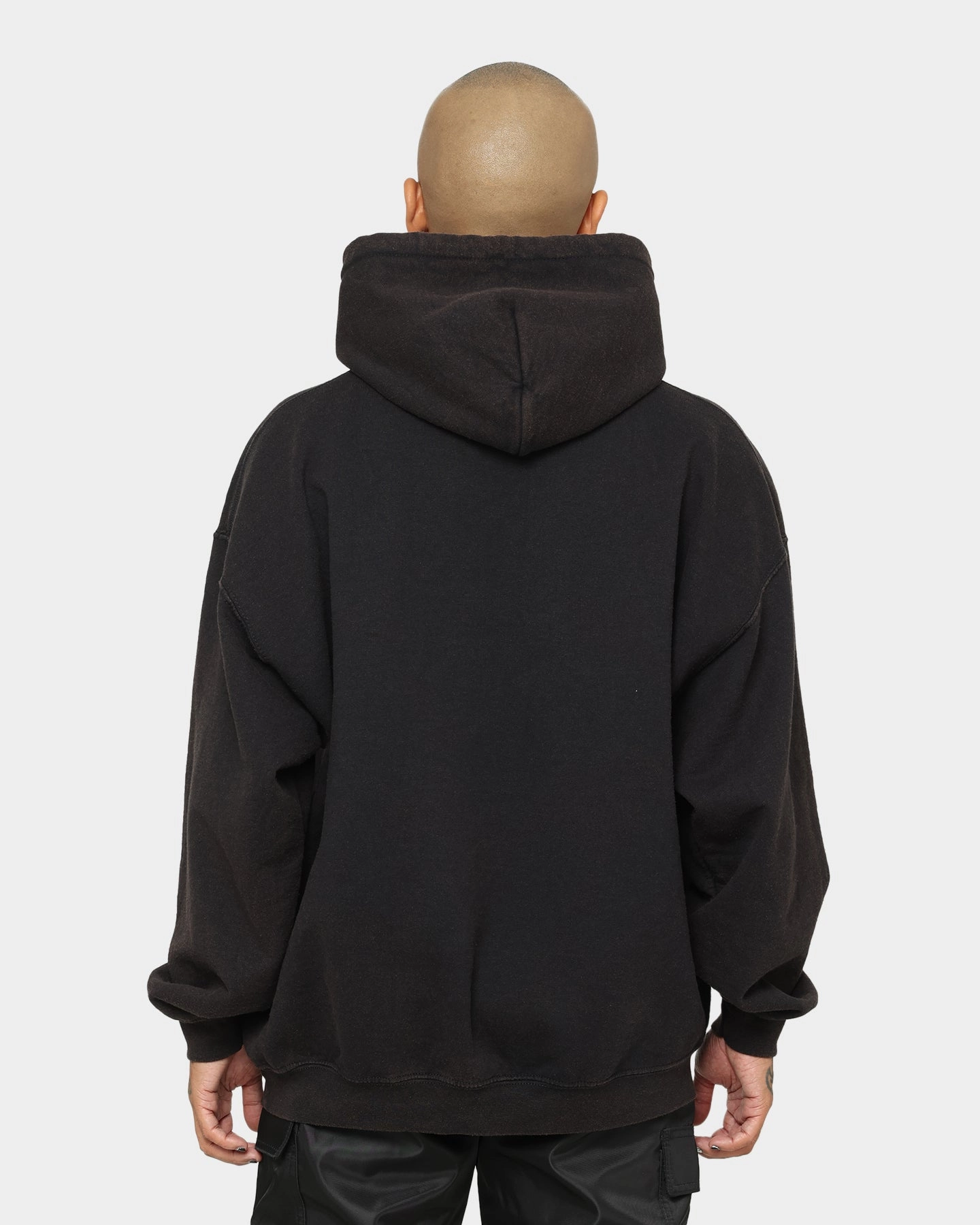 Acknowledge Patchwork Goat Crew License Vintage Hoodie Black Wash
