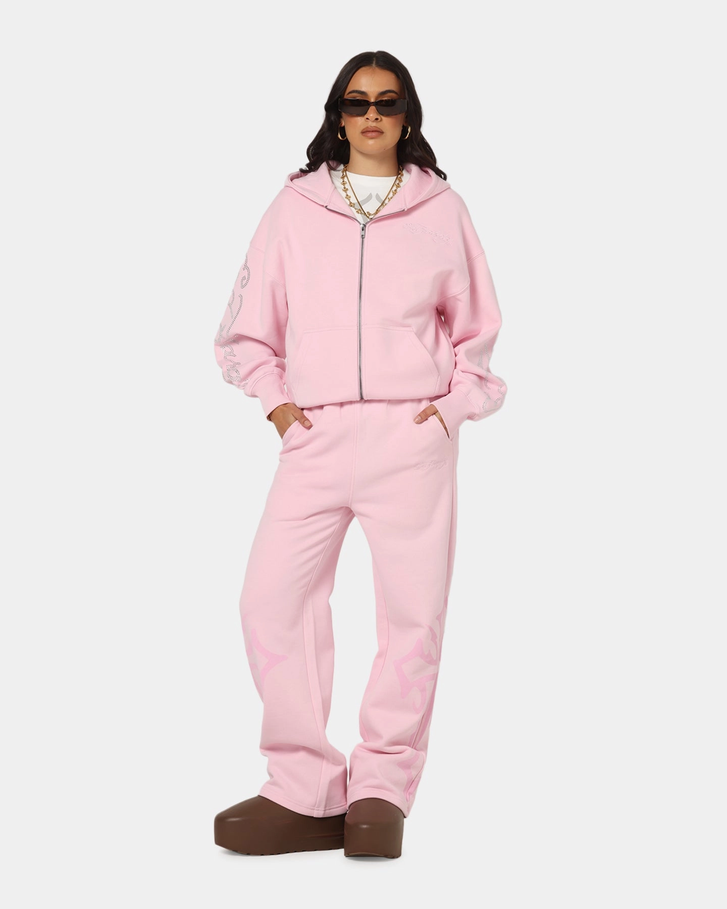 Art Viewpoint Ed Hardy Trinity Zip Hoodie Pink