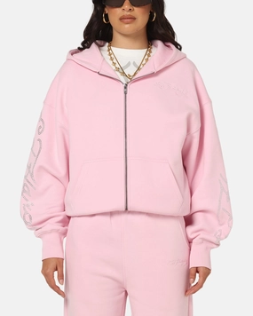 Slimming Ed Hardy Trinity Zip Hoodie Pink