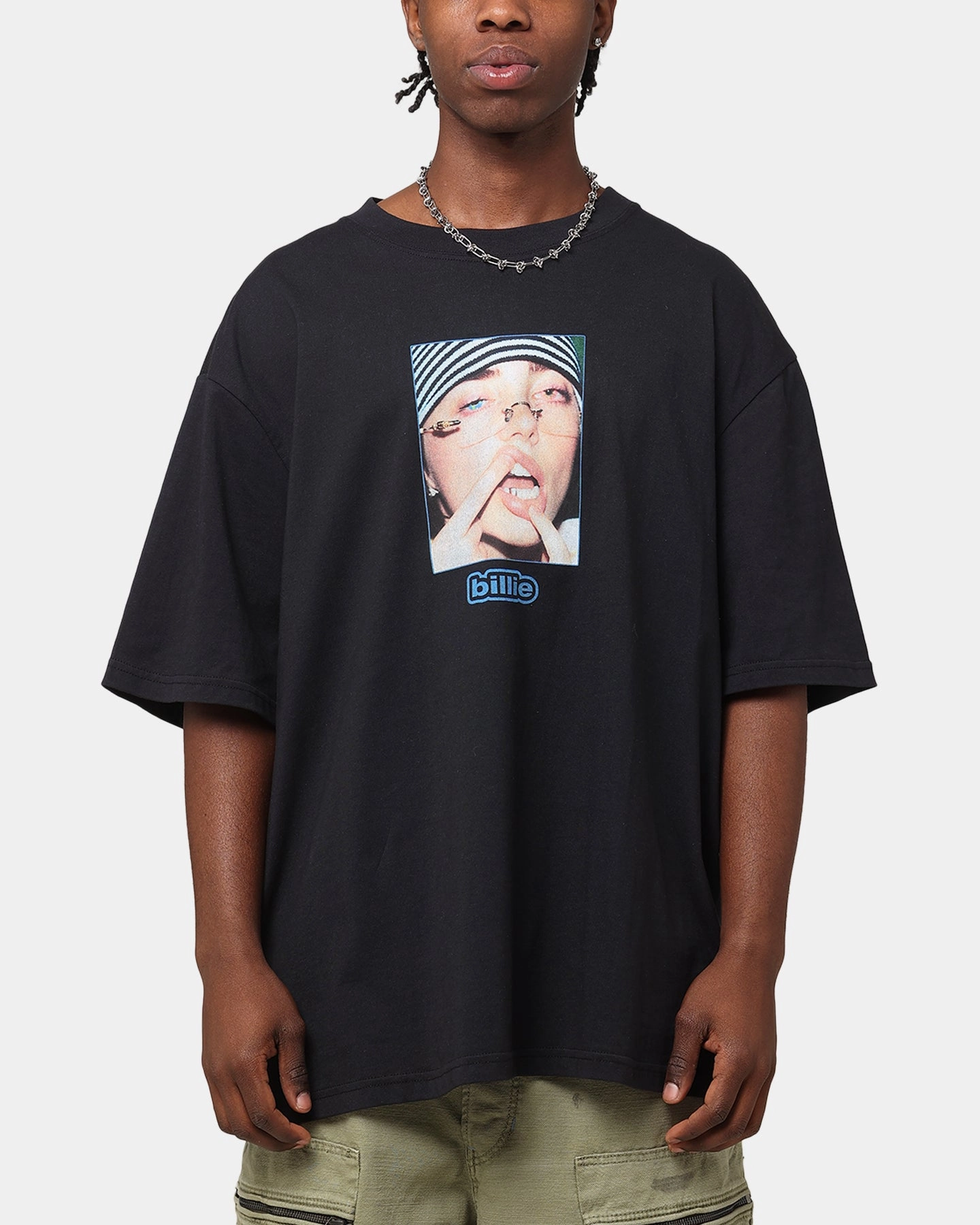 Outdoor Wear Ethically Sourced Material Billie Eilish Billie Gem Organic Cotton T-Shirt Black