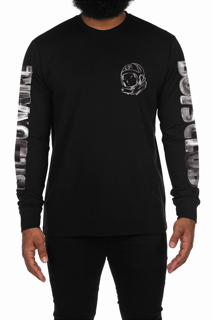 Slim Fit Cut Billionaire Boys Club BB Gouache Helmet Long Sleeve Tee