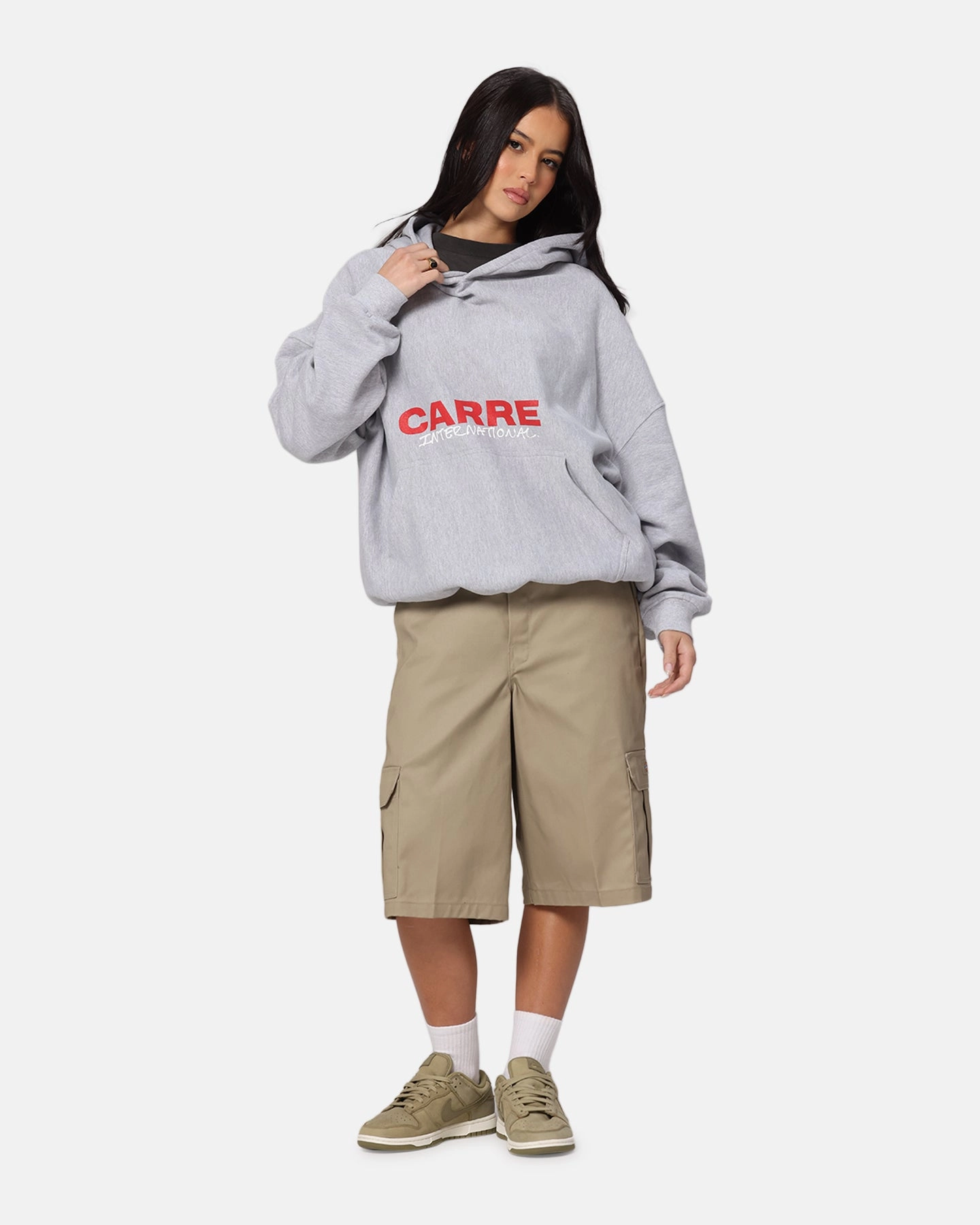 Carre Handdrawn Hoodie Light Marle Grow