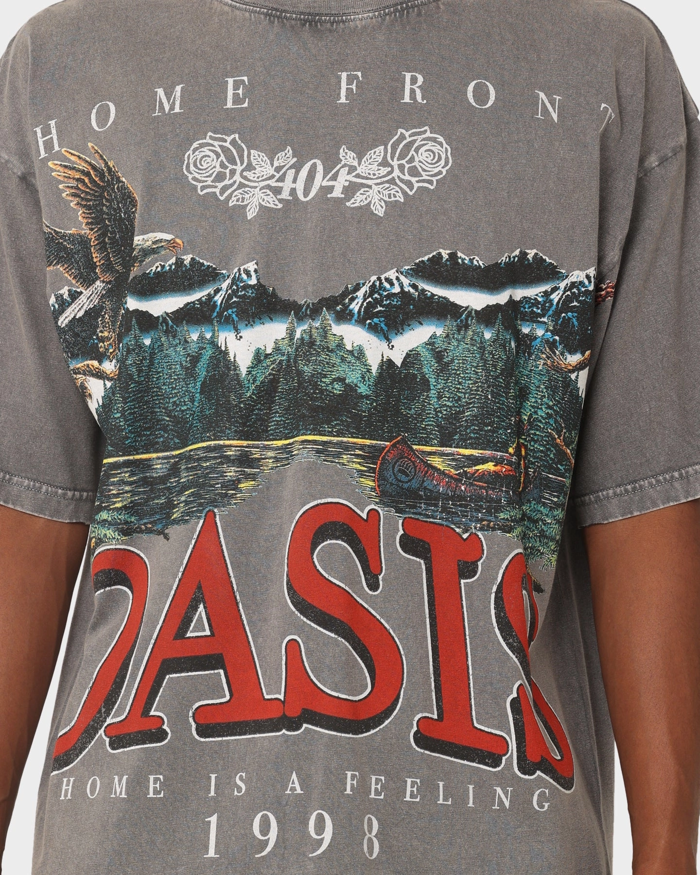404 Oasis Vintage T-Shirt Charcoal Chill Vibe