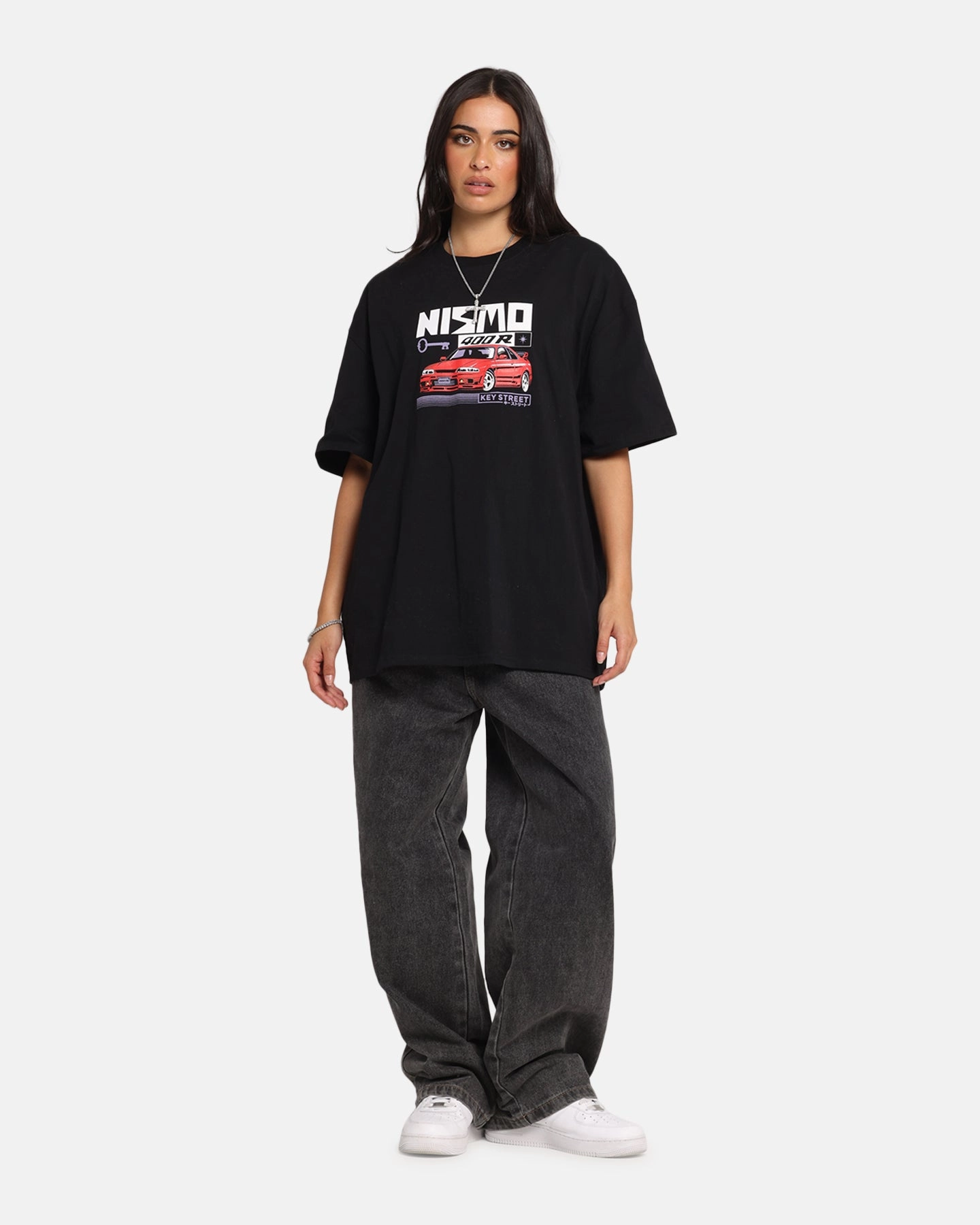 Indoor clothing Curved Hemline Key Street 400 R T-Shirt Black