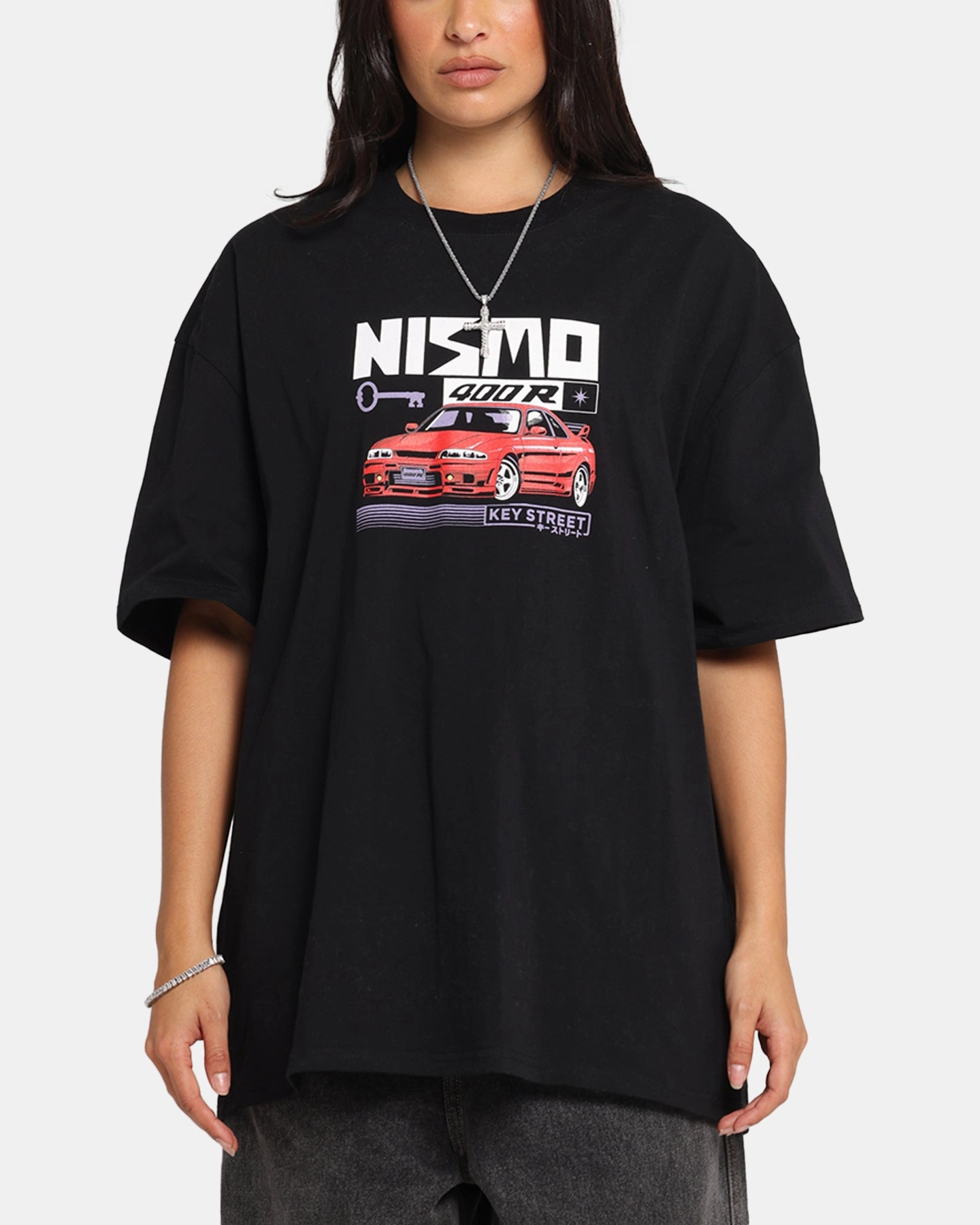Key Street 400 R T-Shirt Black Comfortable Casual