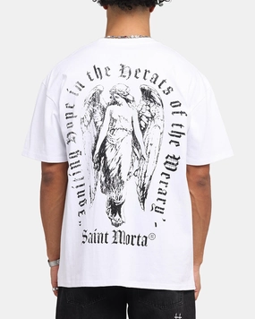 Saint Morta Weiry Hearts Boxy T-Shirt White Comfort Apparel